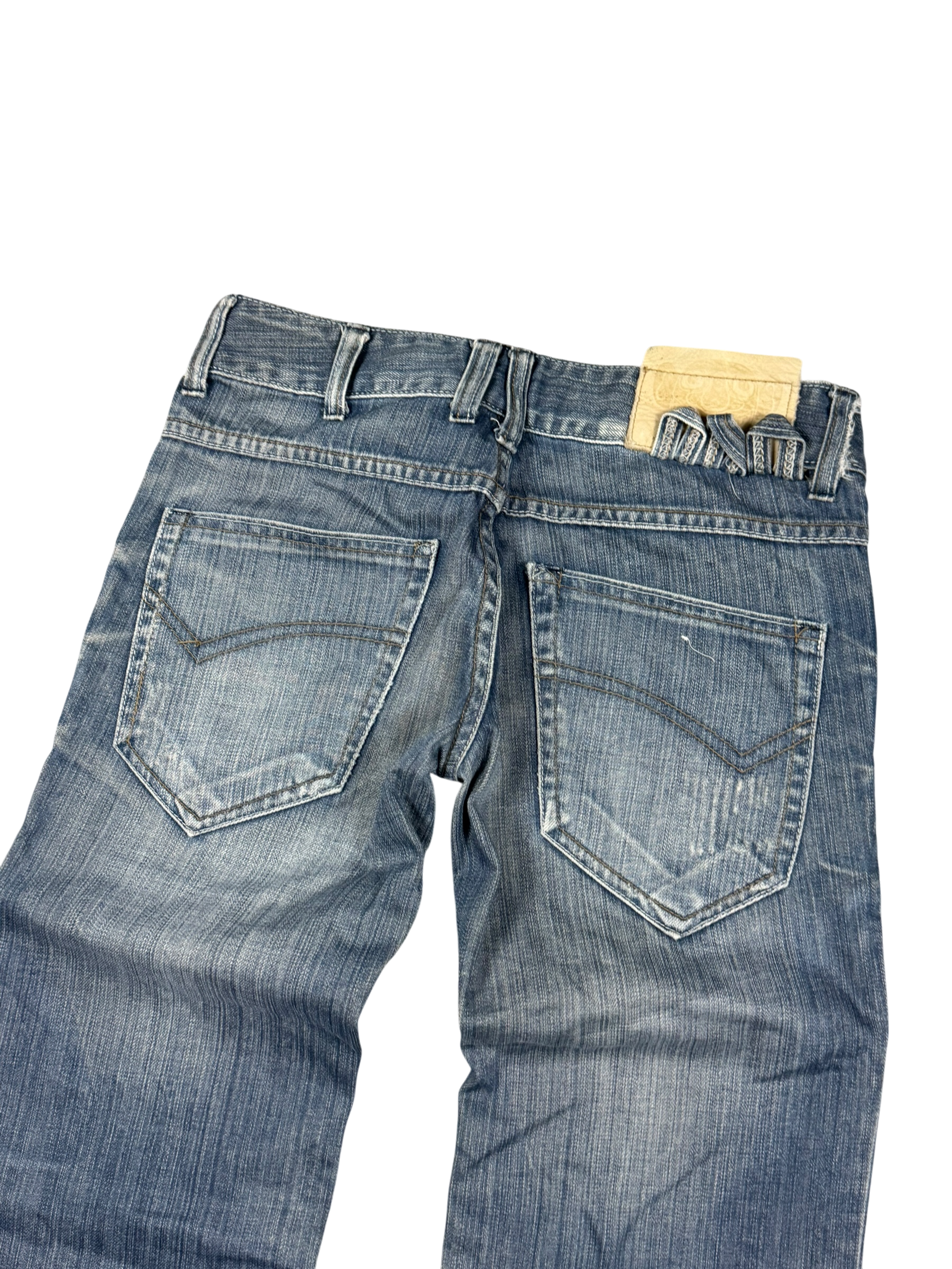 Washed Straight Fit Jeans (XS)