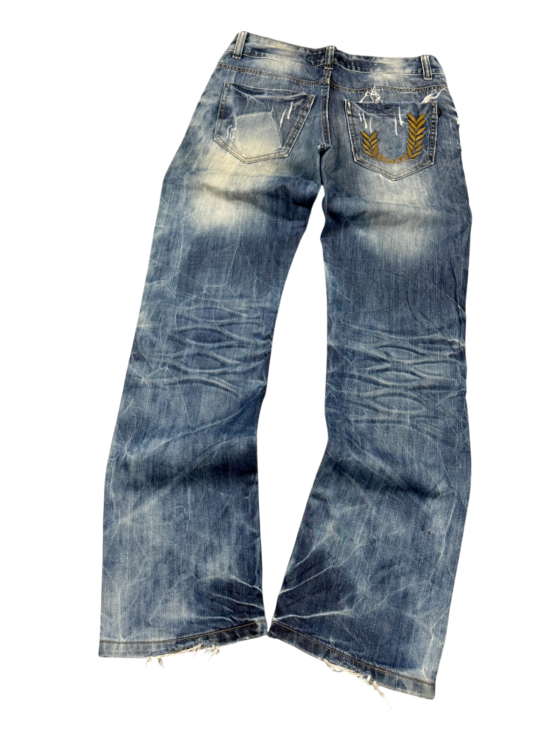 Crazy Washed Straight Jeans (S-M)
