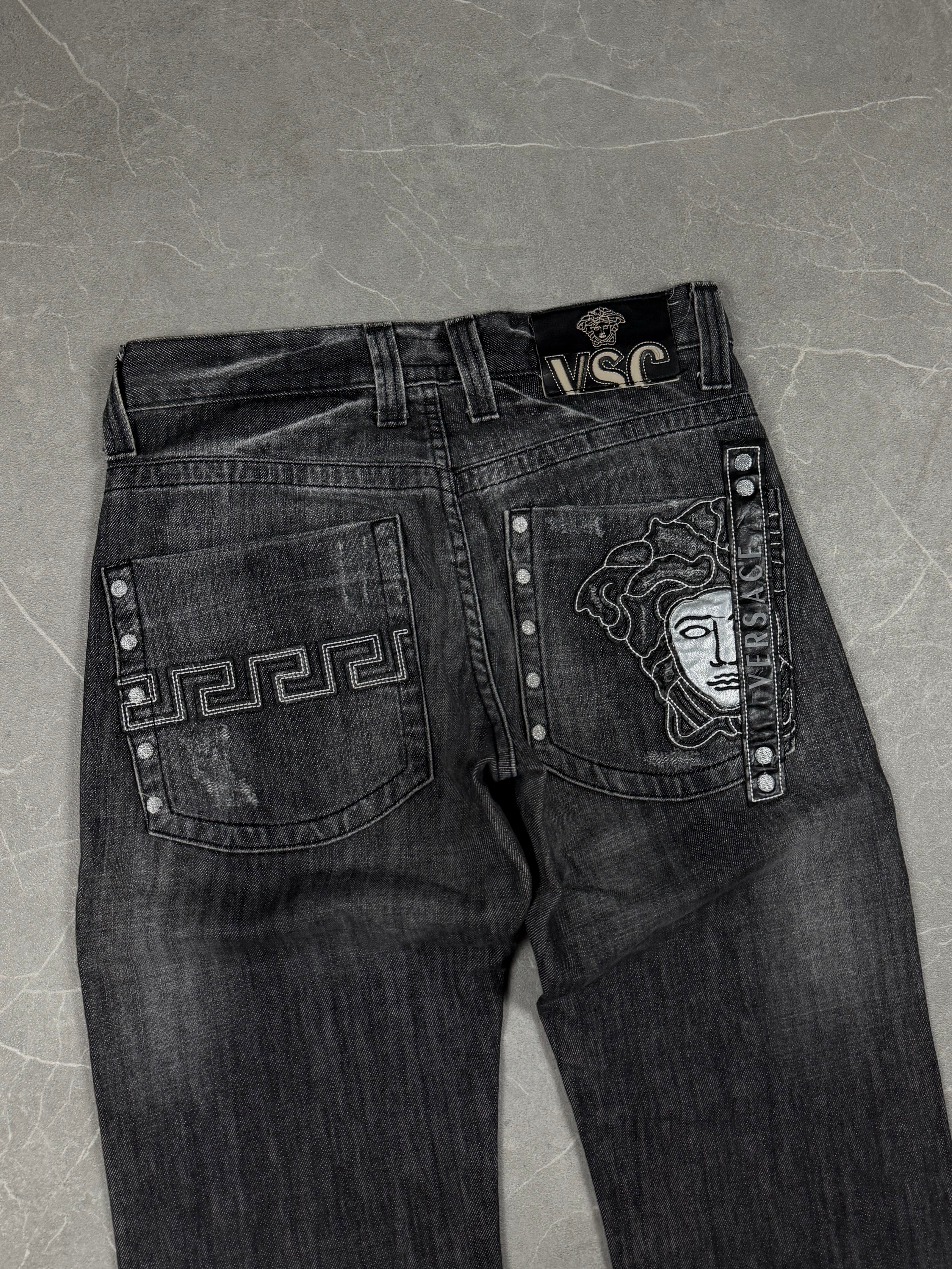 Versace Big Logo washed Straight Jeans (S)