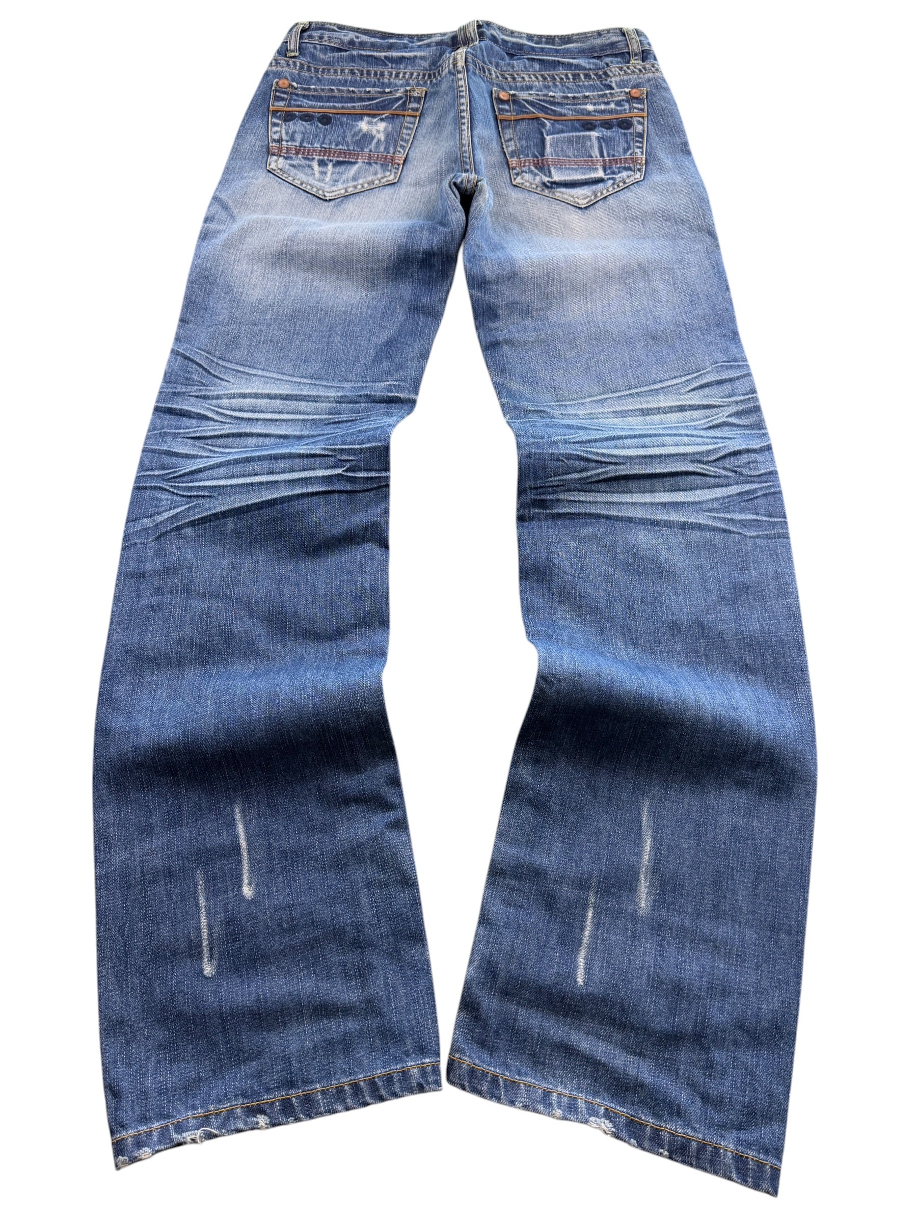 Crazy washed Straight Jeans (S)