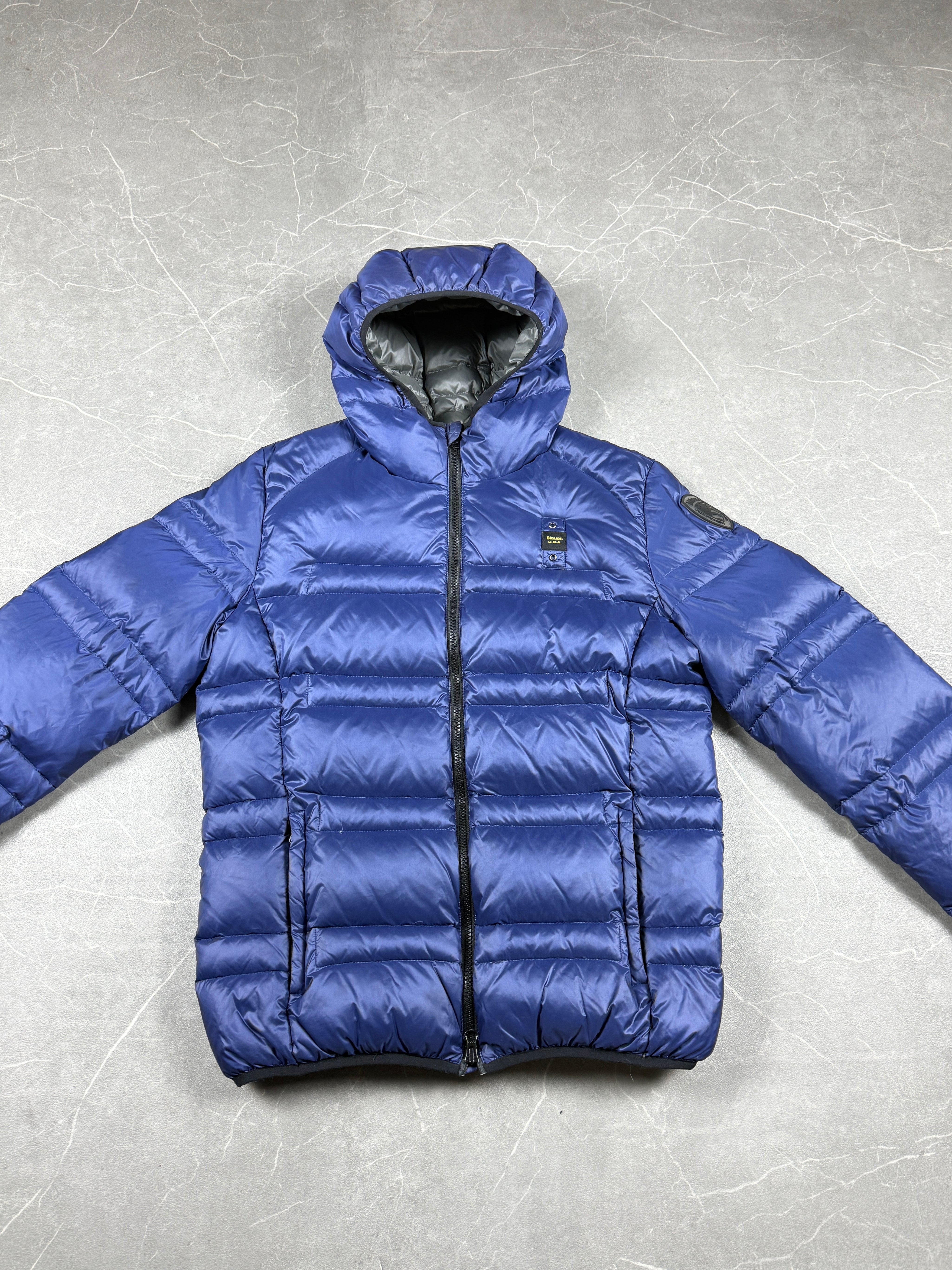 Blauer Puffer Jacke (S)