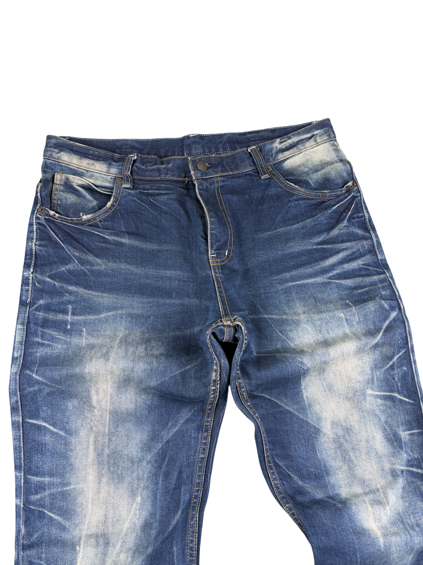 Crazy washed Straight Jeans (L)