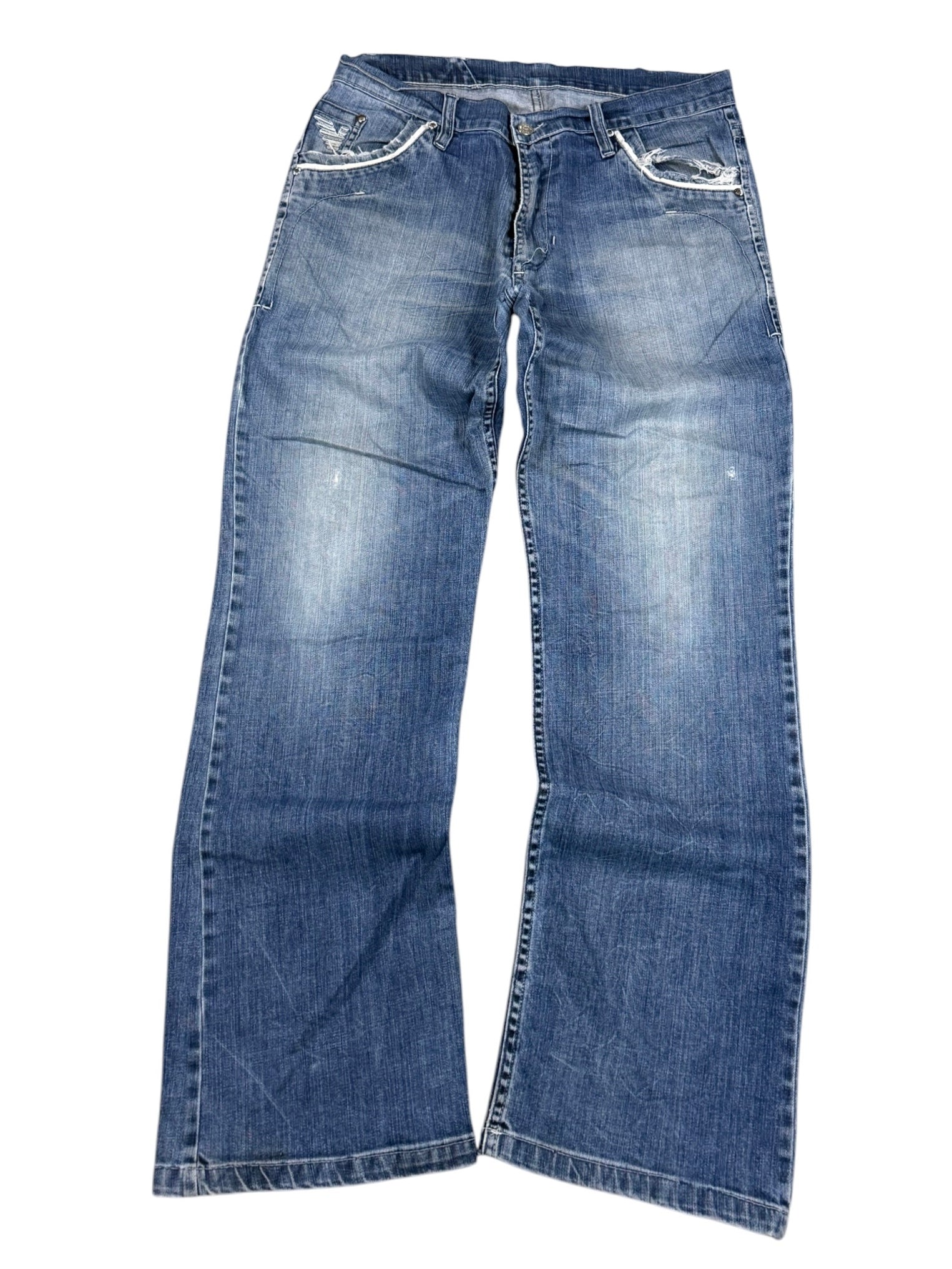 Armani vintage Big Logo Bootcut Jeans (S-M)