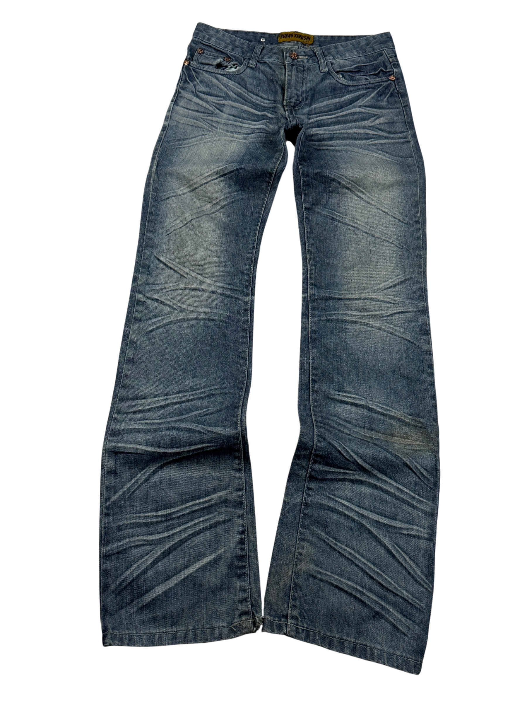 Crazy washed Straight Jeans (XS)