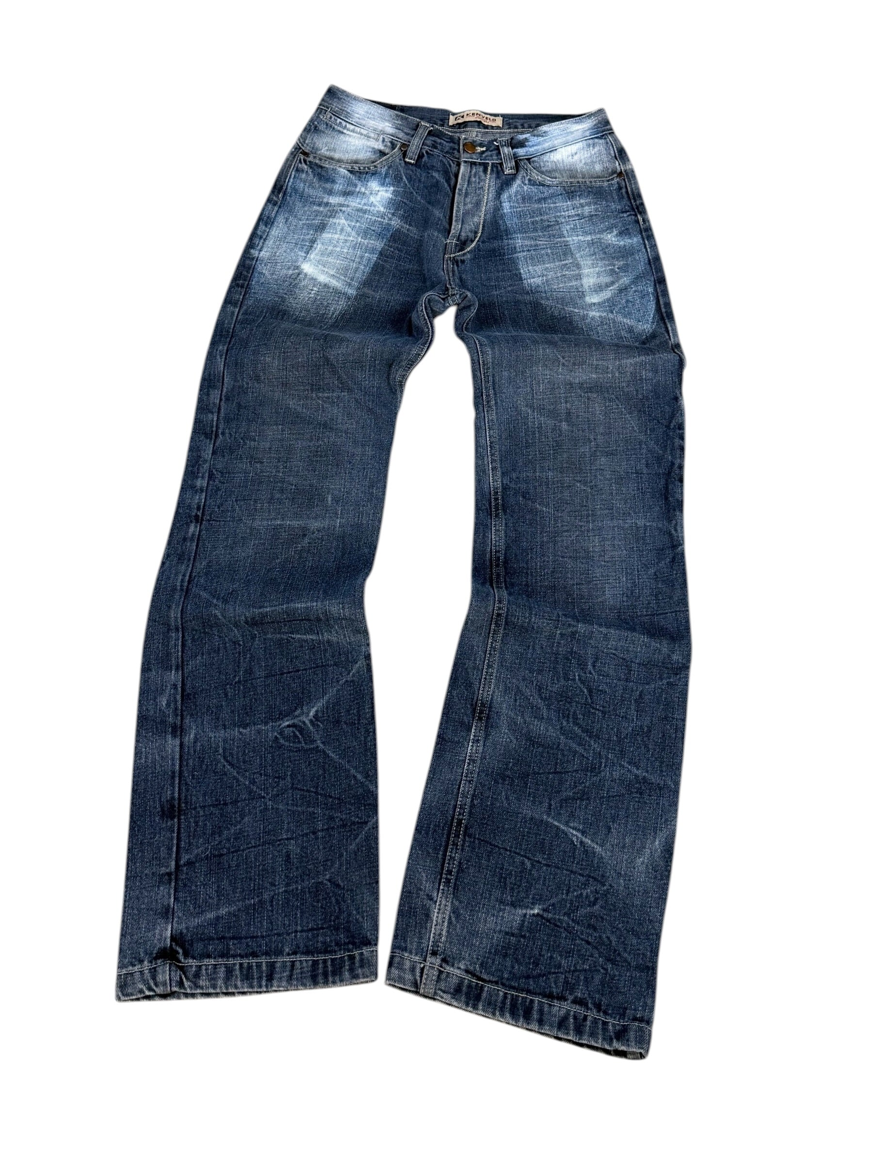 Vintage Washed Straight-Fit Jeans (S)