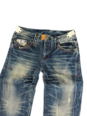 Crazy Washed Straight Fit Jeans (S)