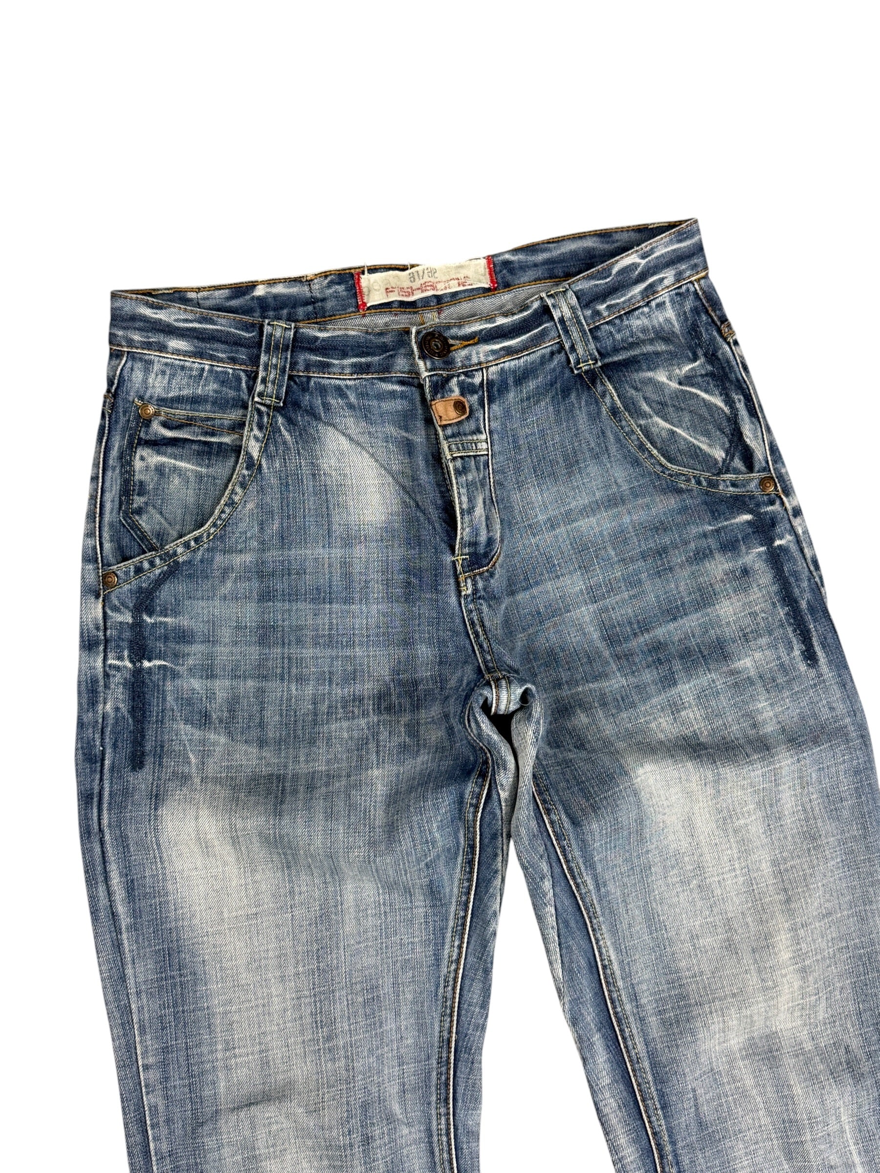 Vintage Washed Straight Jeans (S)