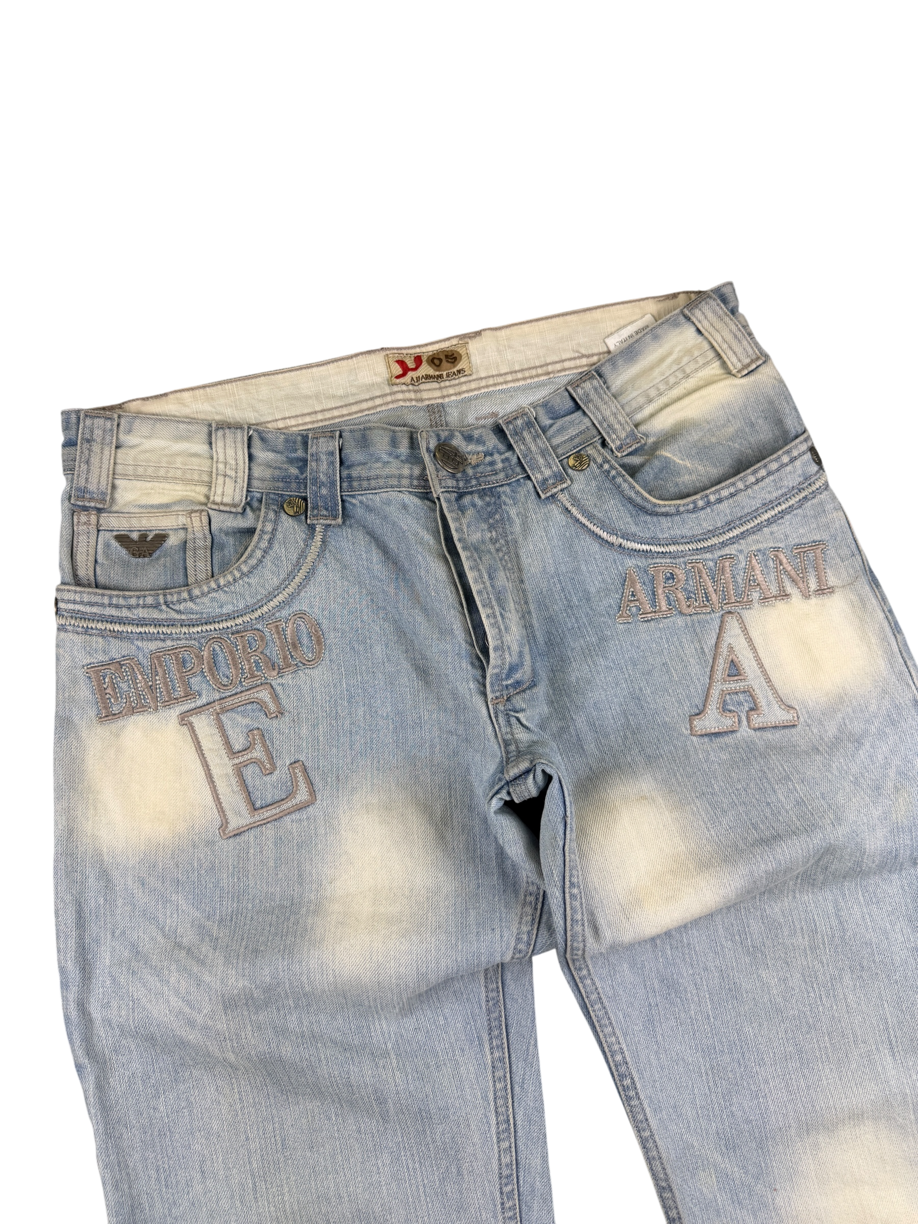 Armani vintage Big Logo Straight Jeans (M)