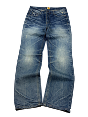 Crazy hard washed Straight Jeans (S)