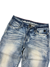 Washed Straight-Fit Jeans (XS)