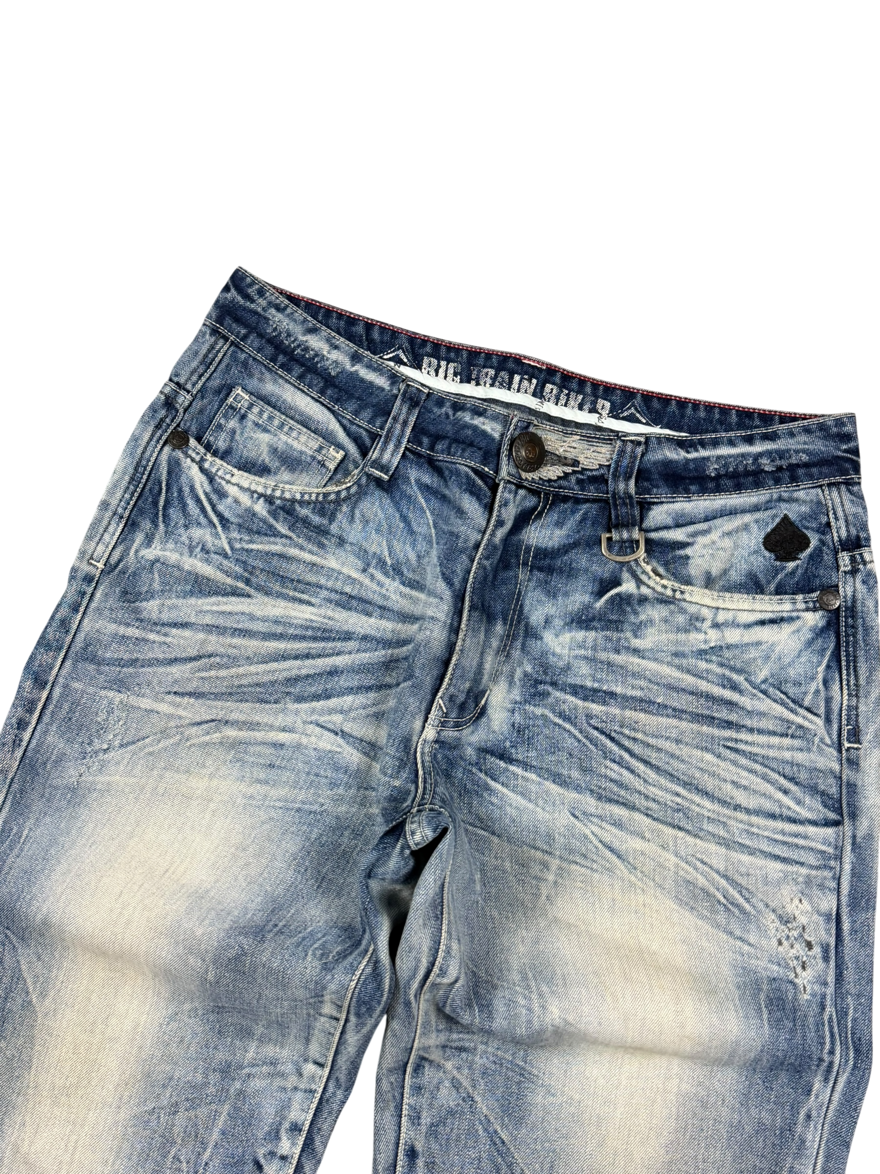 Washed Straight-Fit Jeans (XS)