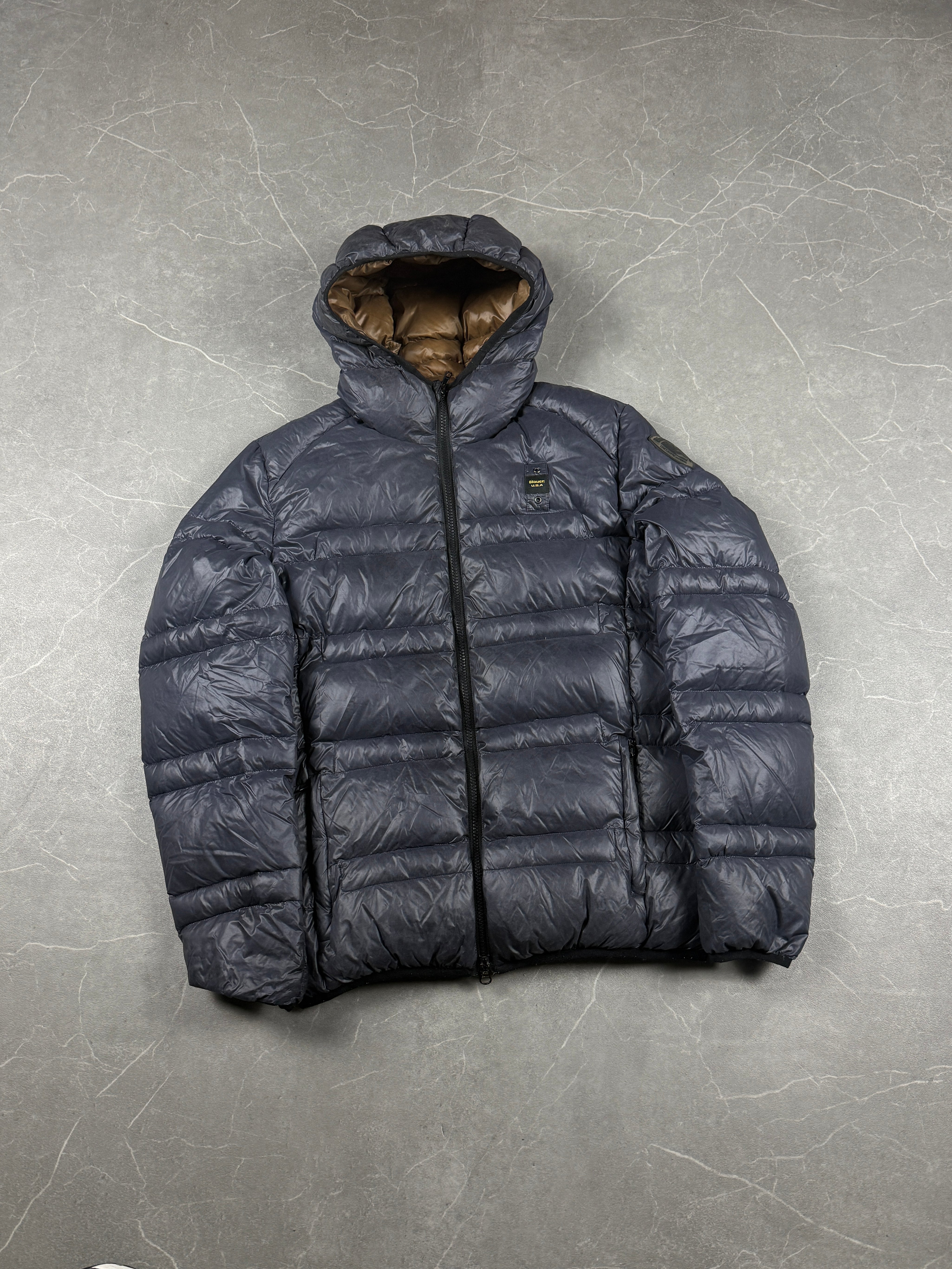 Blauer Puffer Jacke (S)