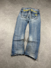 Replay washed/Bootcut vintage Big Logo Jeans (M-L)