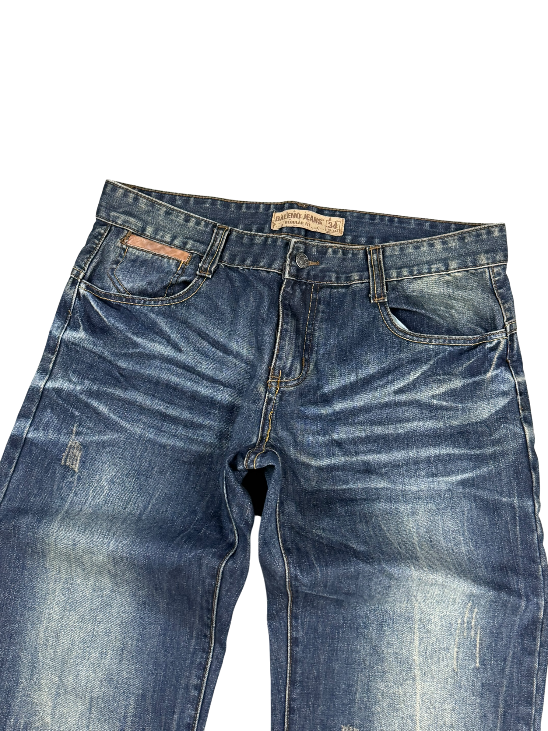 Washed Straight-Fit Jeans (M)