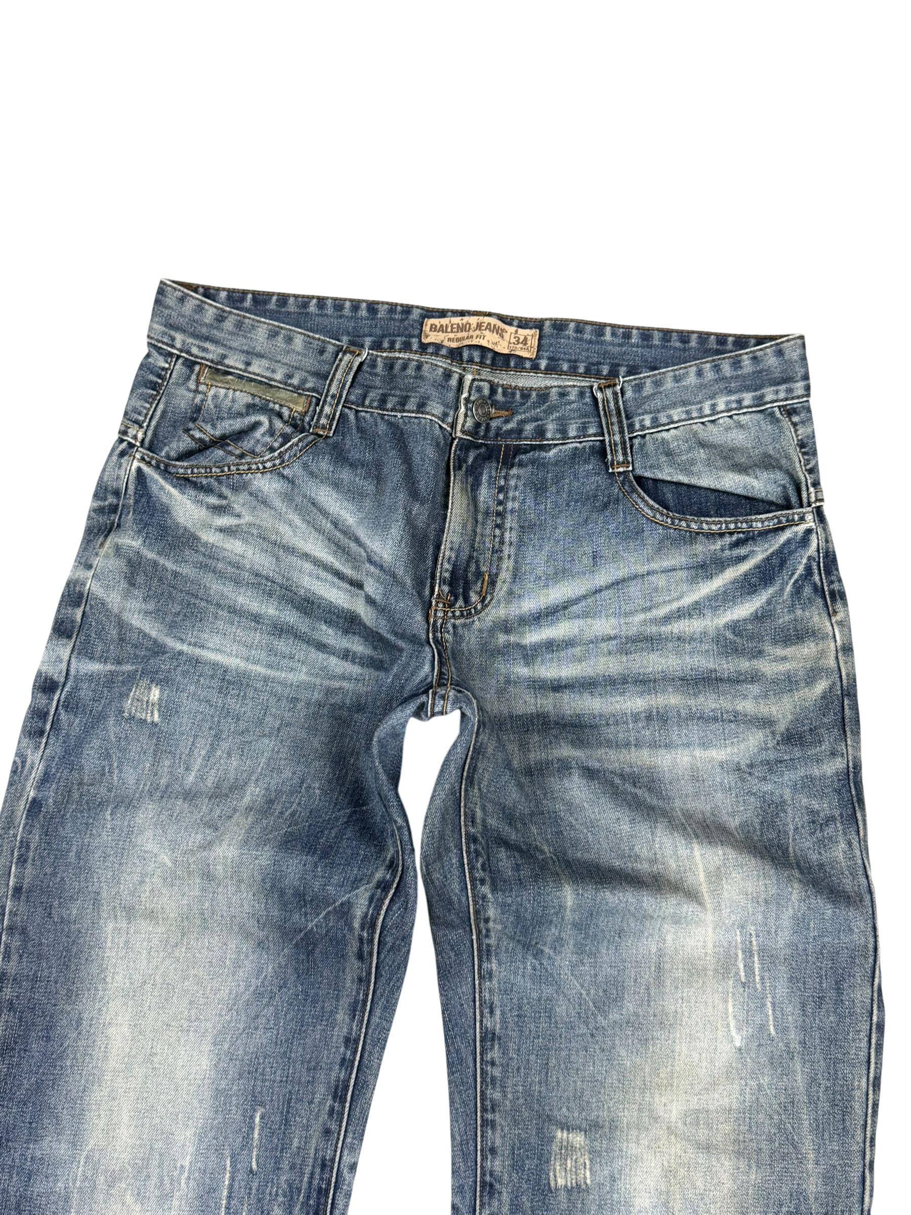 Washed Straightfit Jeans (S-M)
