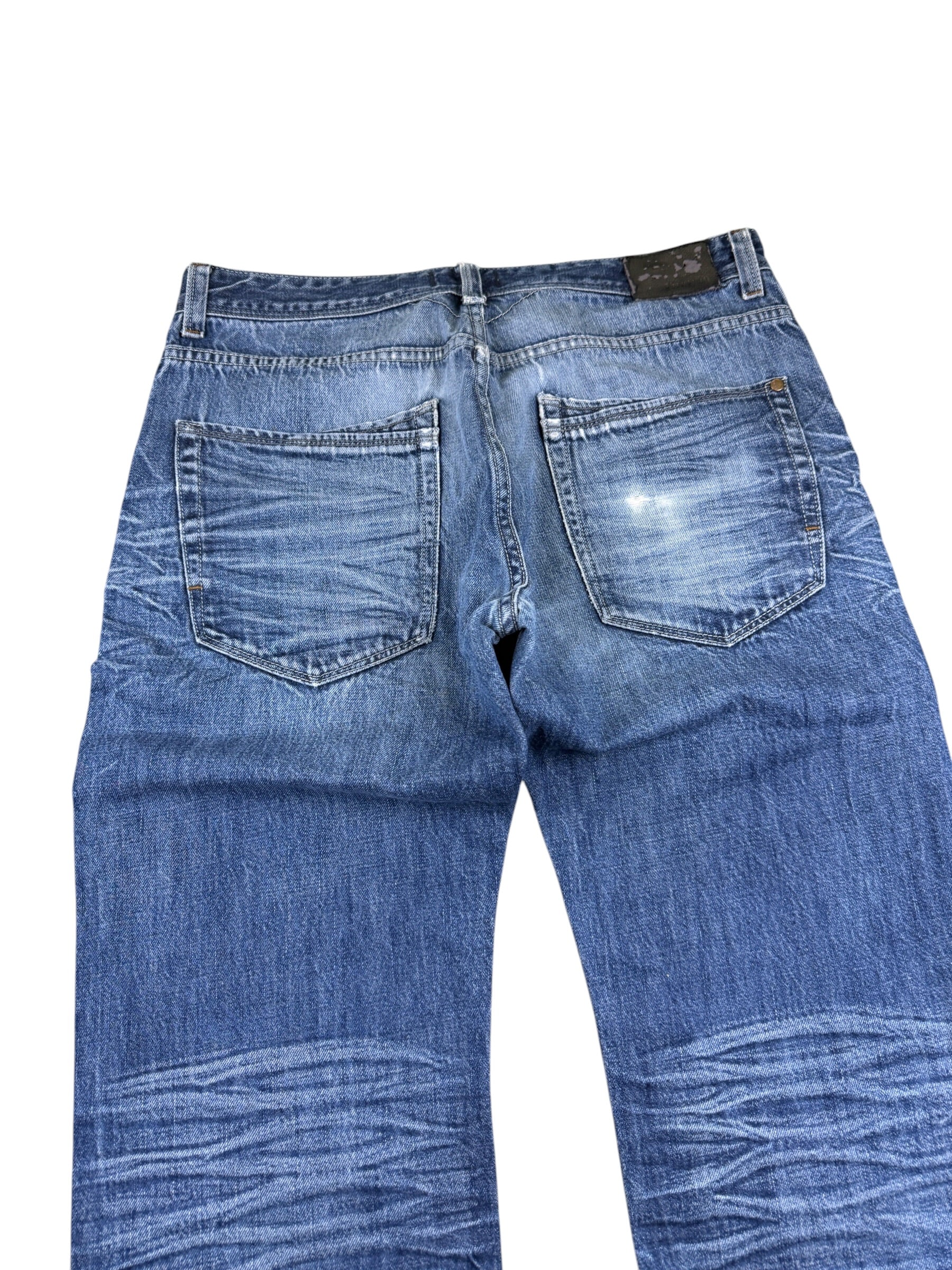 Crazy washed Straight Jeans (L)