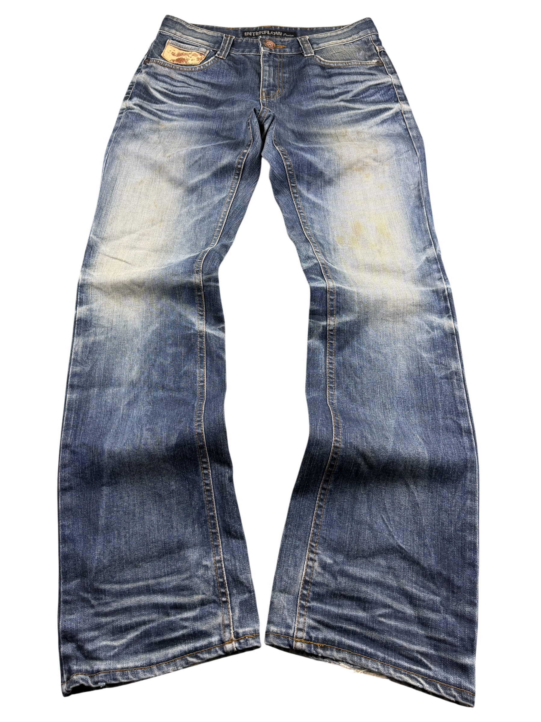Ultra washed Straight/Bottleg Jeans (S)