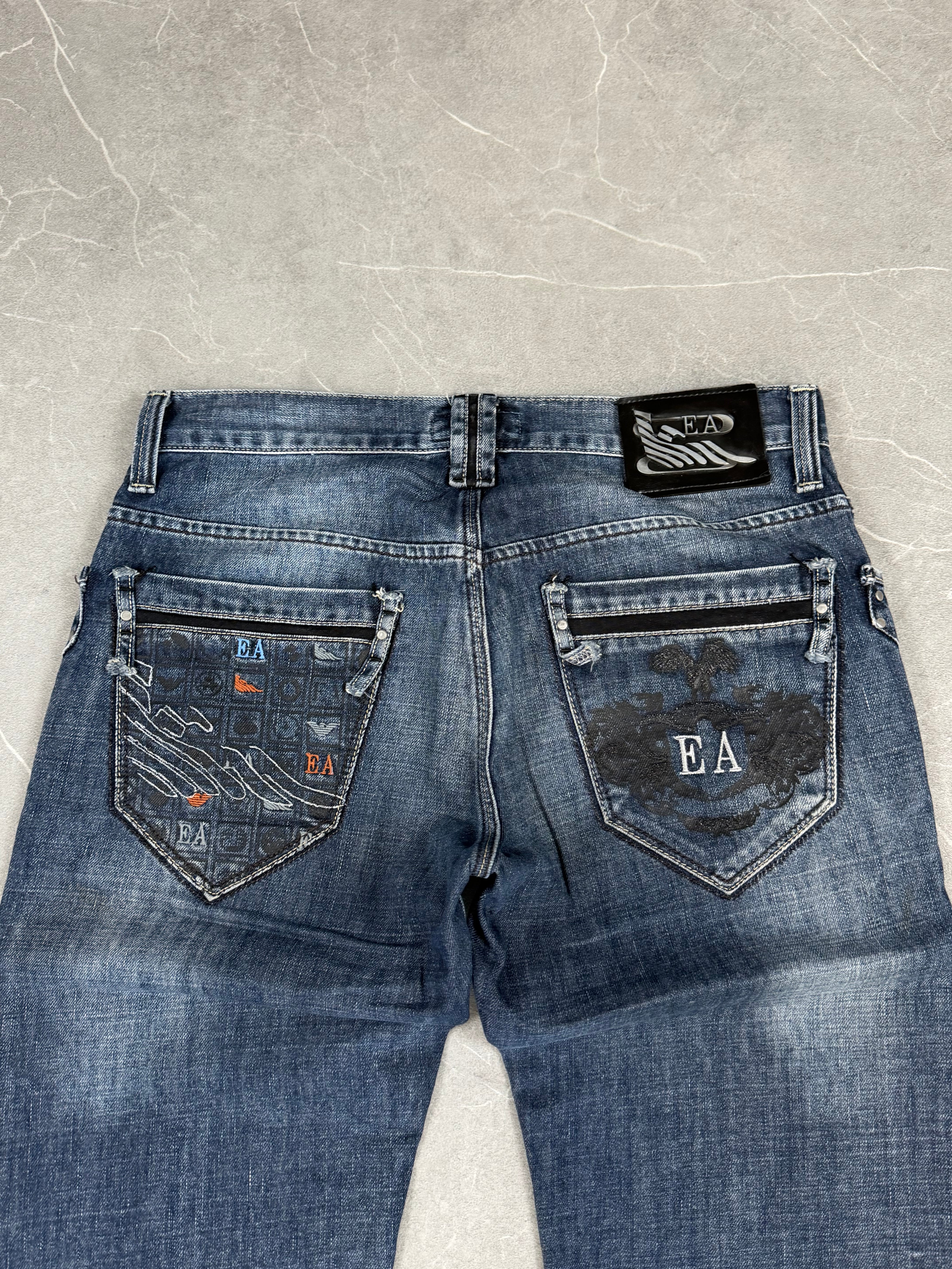 Armani Vintage Biglogo Bootcut Jeans (M)