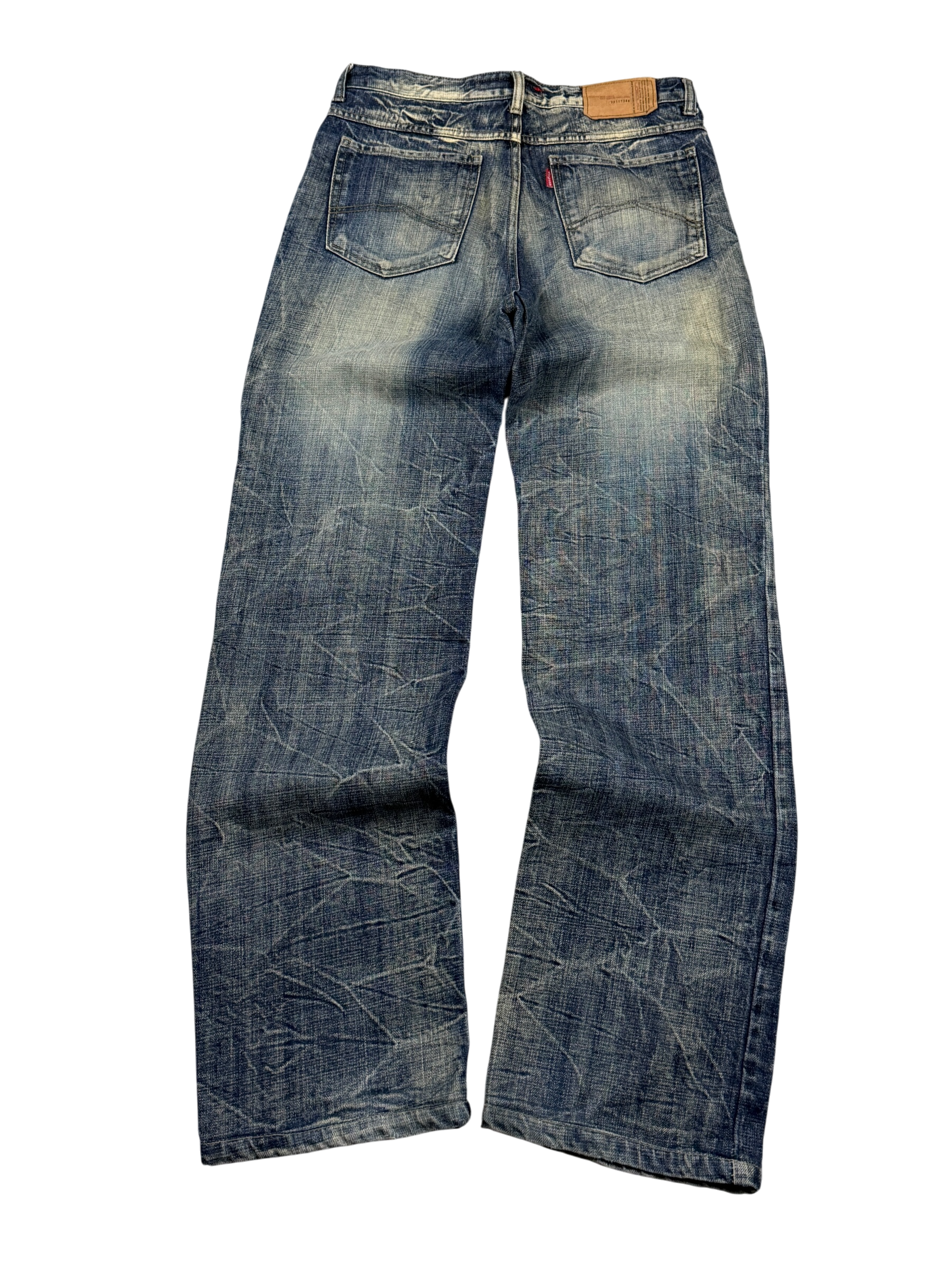 Crazy washed Straight Jeans (S)