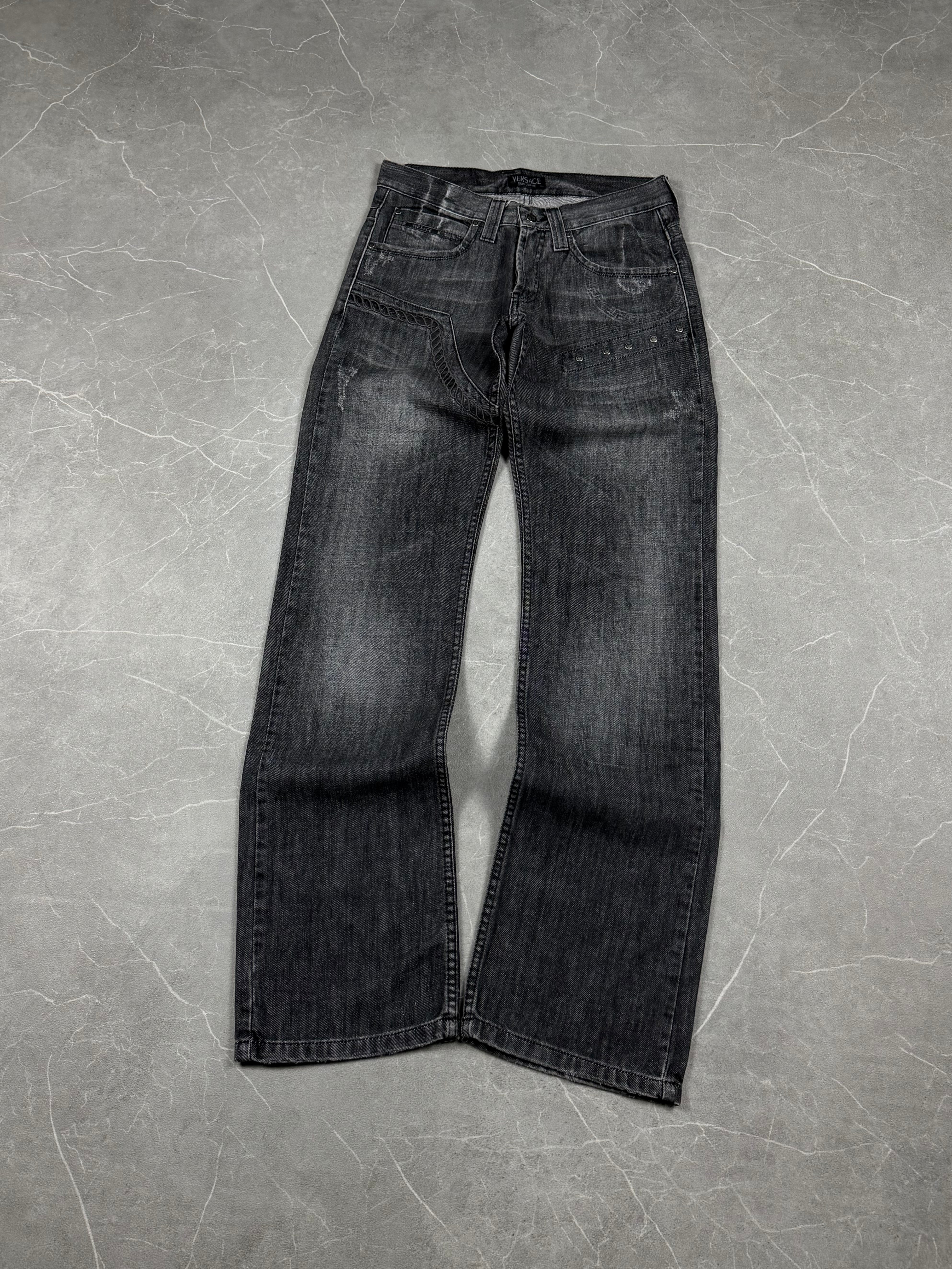 Versace Big Logo washed Straight Jeans (S)