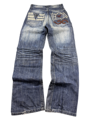 Armani crazy washed Big Logo Bootcut Jeans (XS-S)