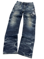 Ultra washed embroidery Jeans (S)