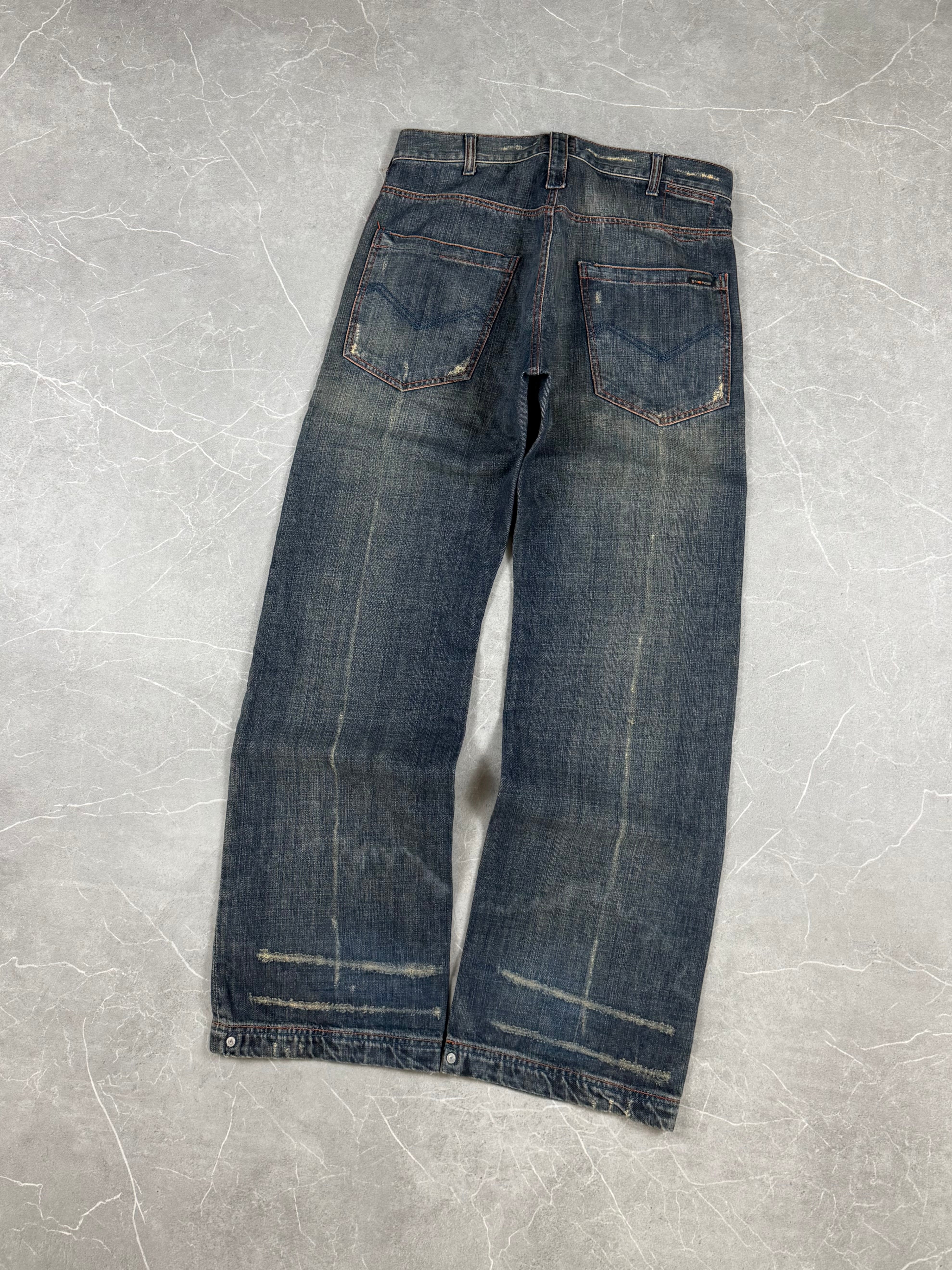 Vintage washed Baggy/Bootcut Jeans (M)