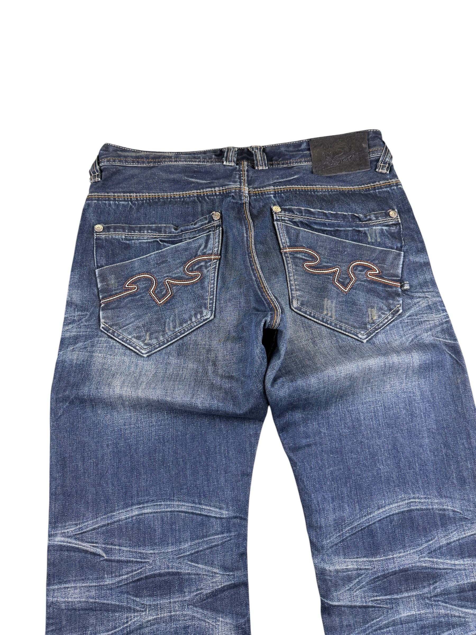 Crazy washed Straight Jeans (S)