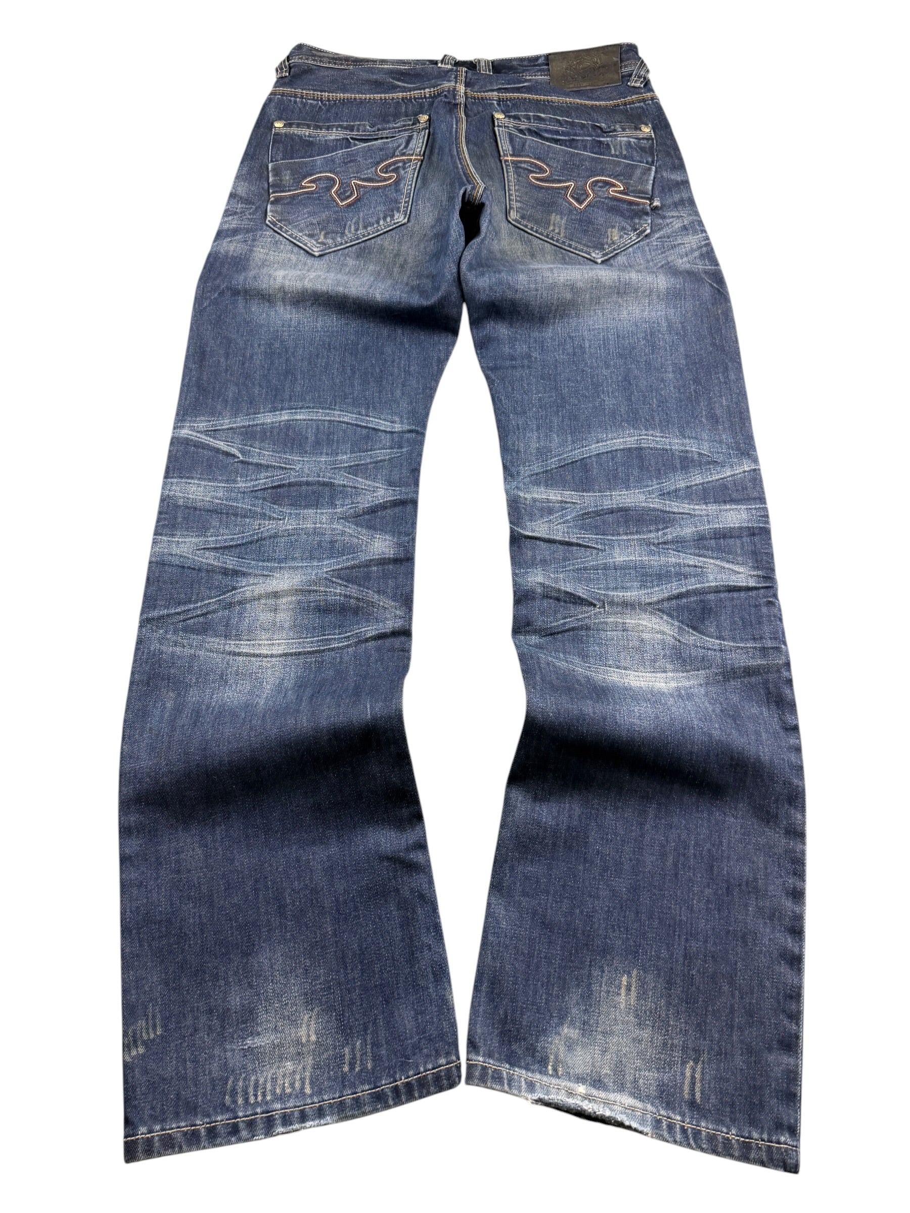 Crazy washed Straight Jeans (S)