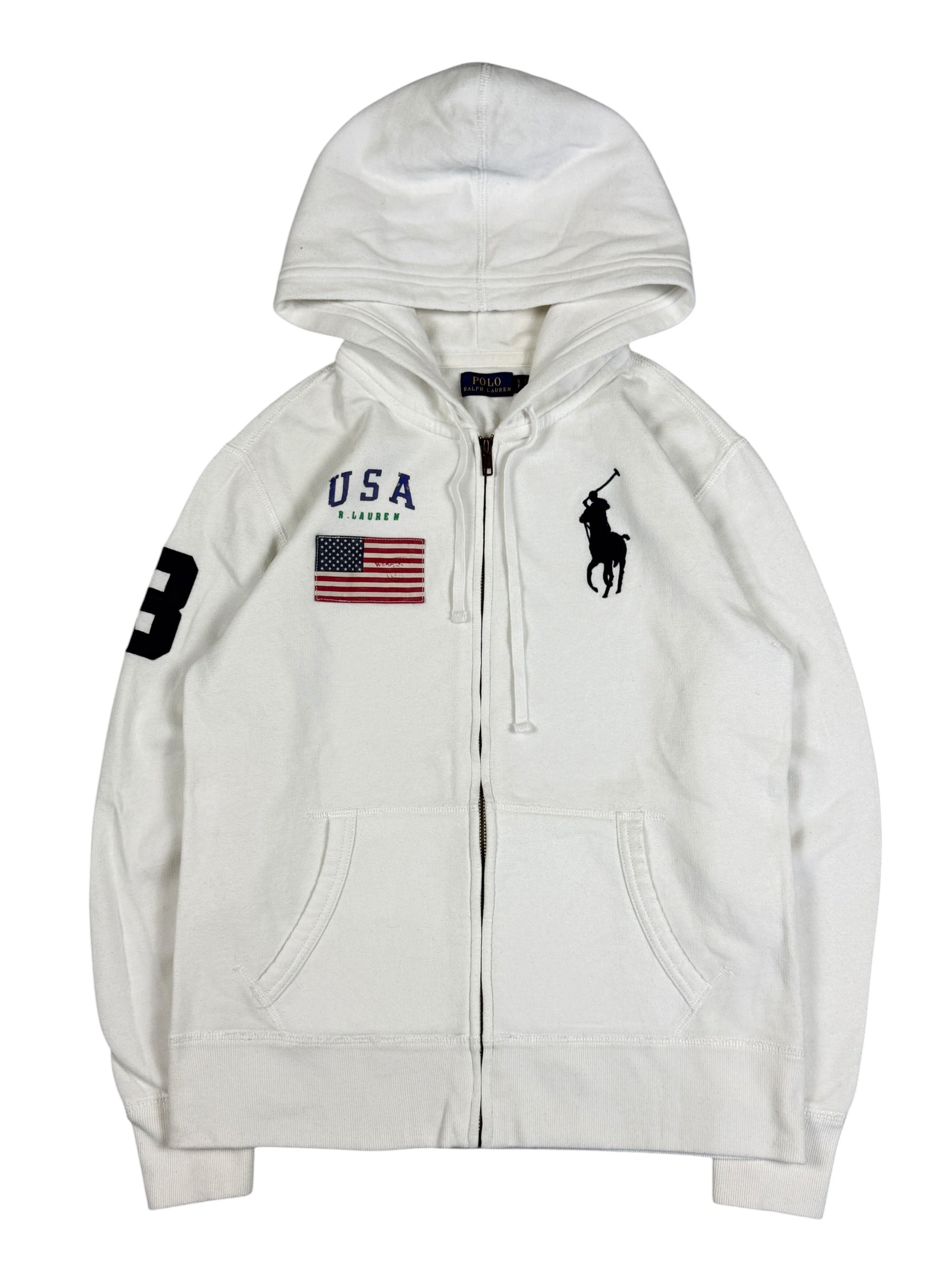 Ralph Lauren Big Pony USA Zip Hoodie (XS)