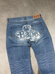 Rare Bape Big Logo washed Baggy Jeans (M-L)