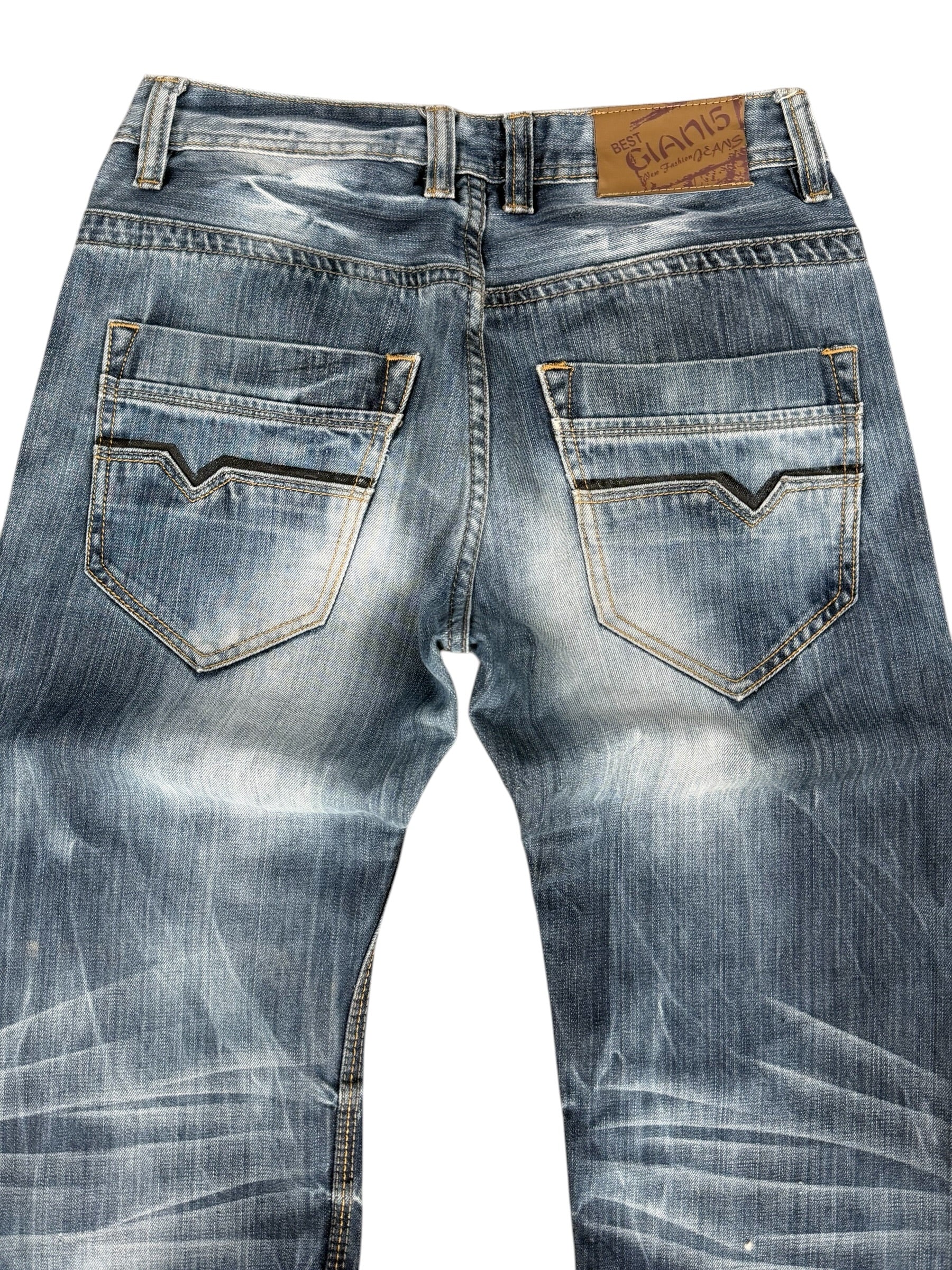 Vintage washed Straight-Fit Jeans (S-M)