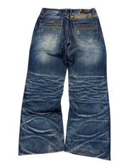 Crazy Washed Bootcut/Baggy Jeans (XXS)