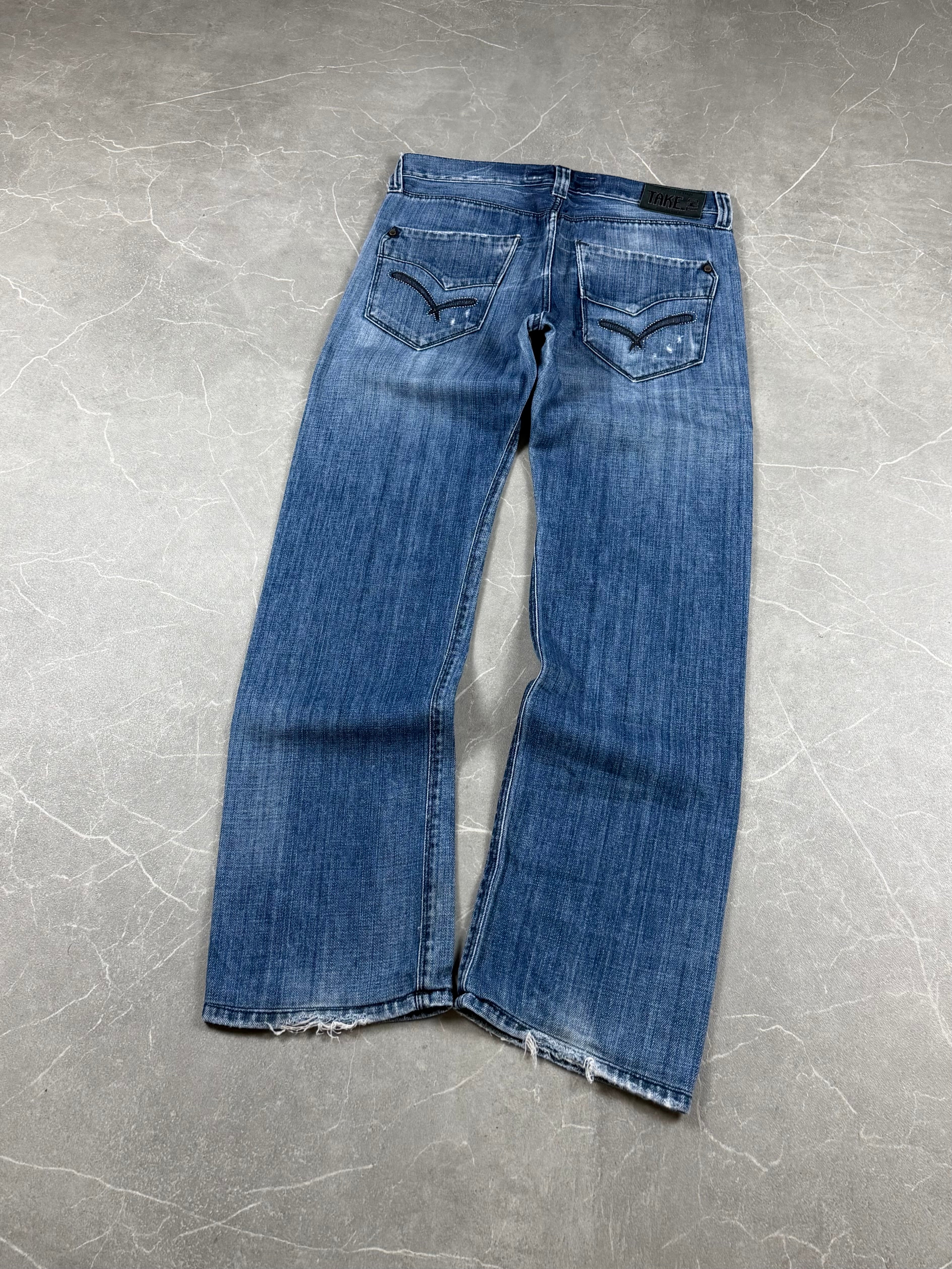 Vintage washed Straight Jeans (S)