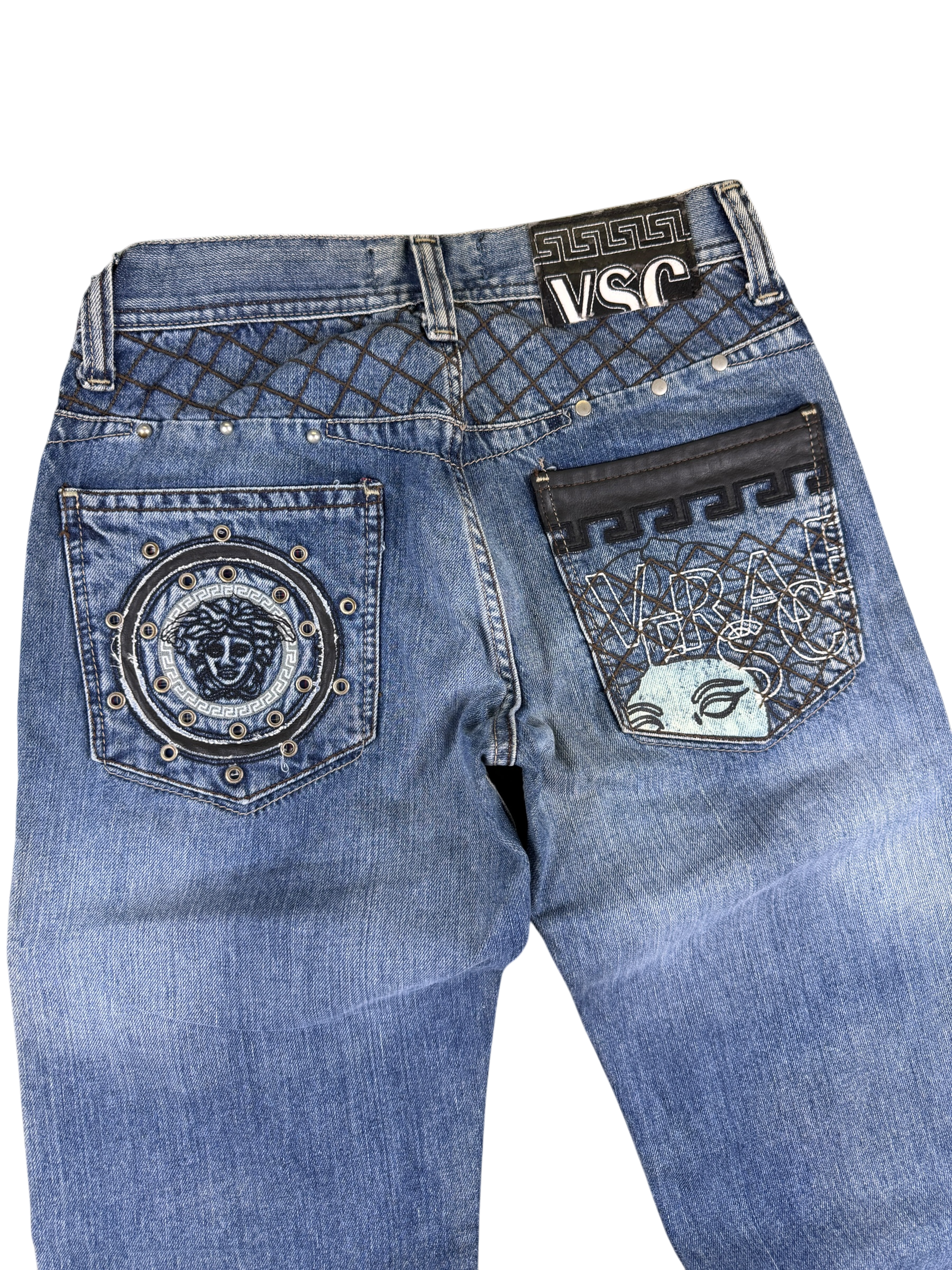 Versace vintage Big Logo Bootcut Jeans (S-M)