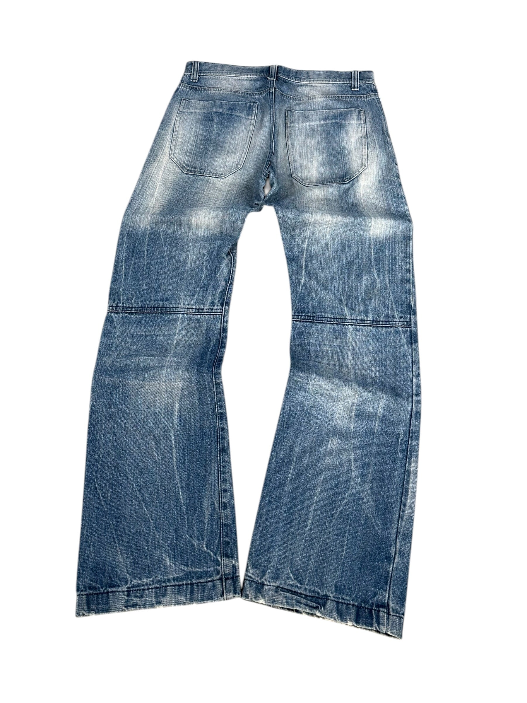 Vintage Washed Straight-Fit Jeans (S)