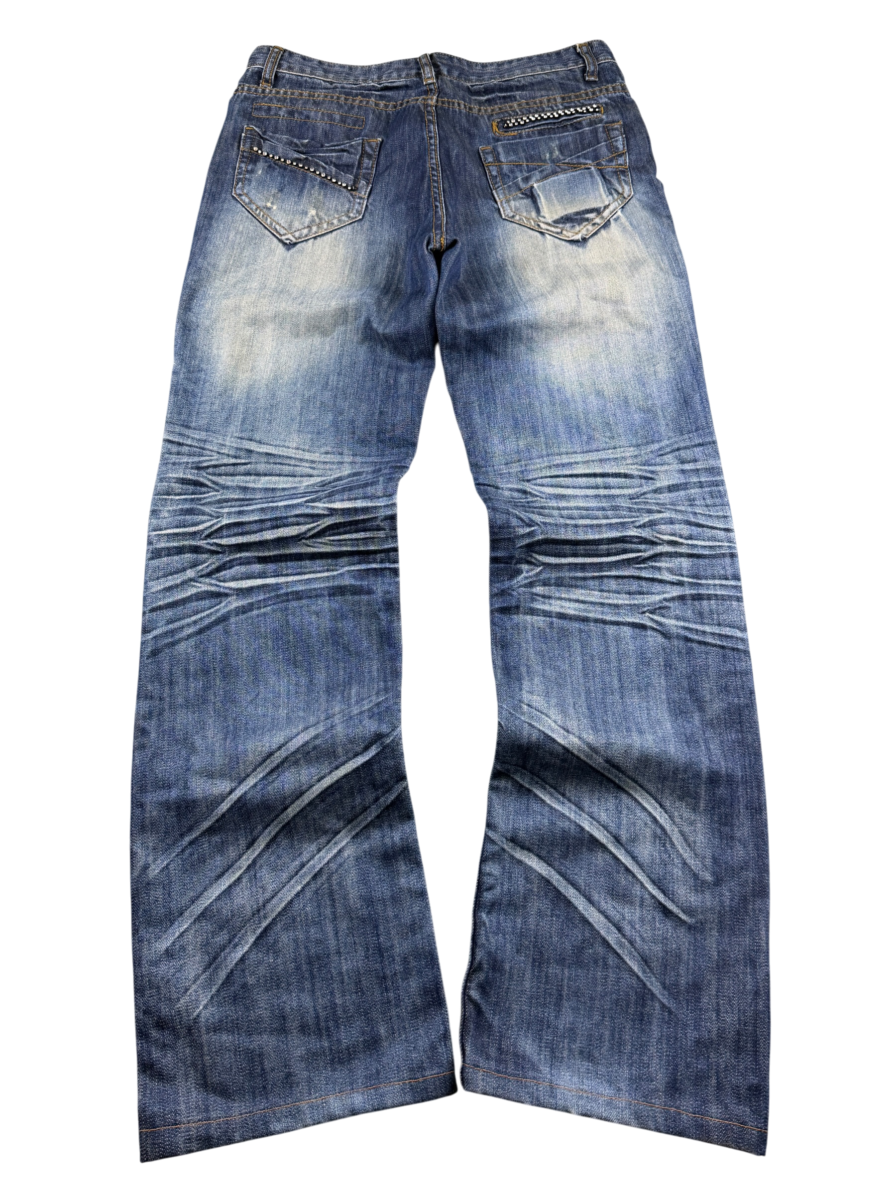Crazy washed Straight Jeans (XS)