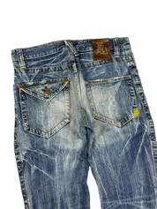 Crazy Washed Straight Jeans (S)