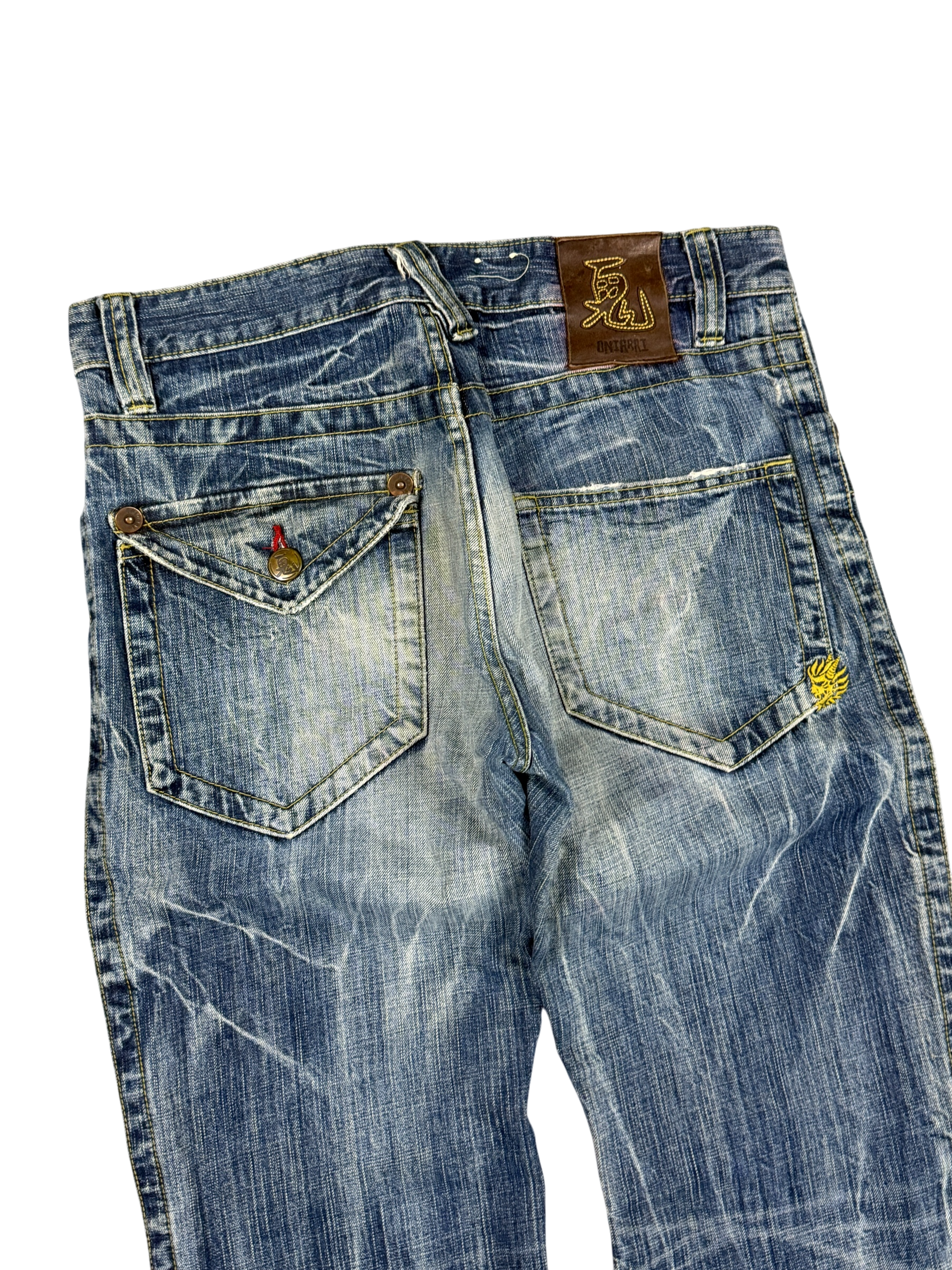 Crazy Washed Straight Jeans (S)