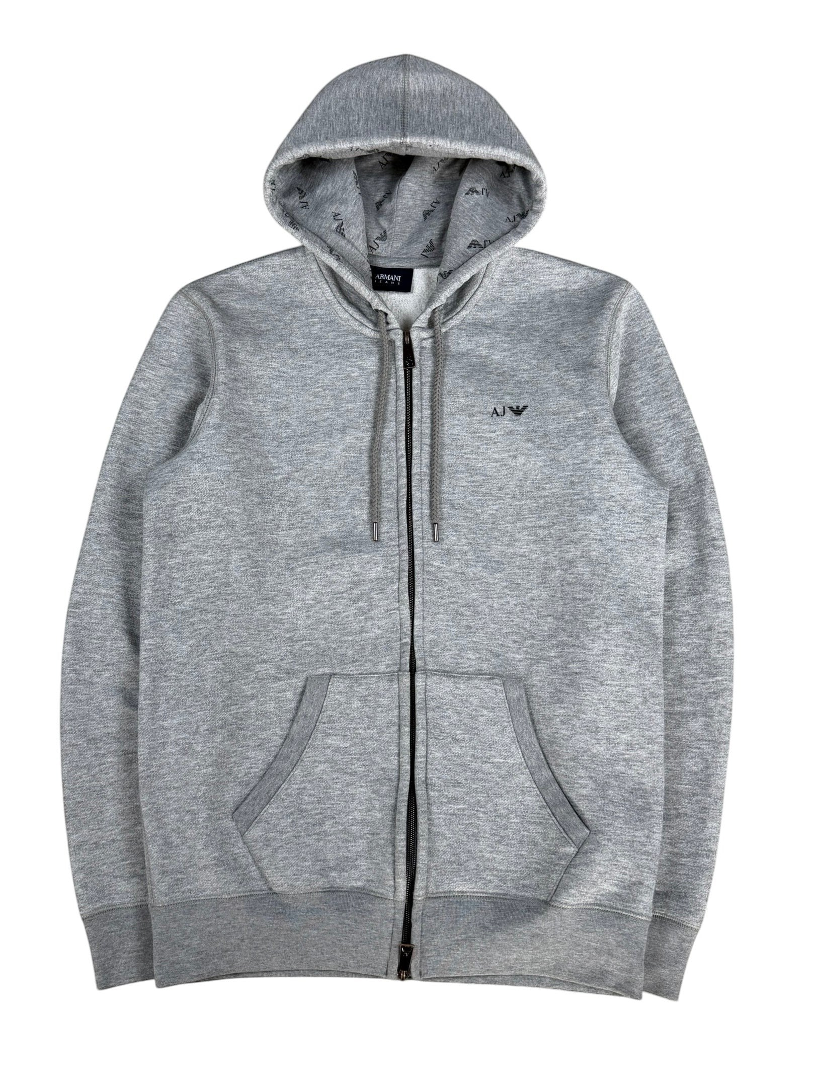 Armani Printed Hood Zip Hoodie (S)