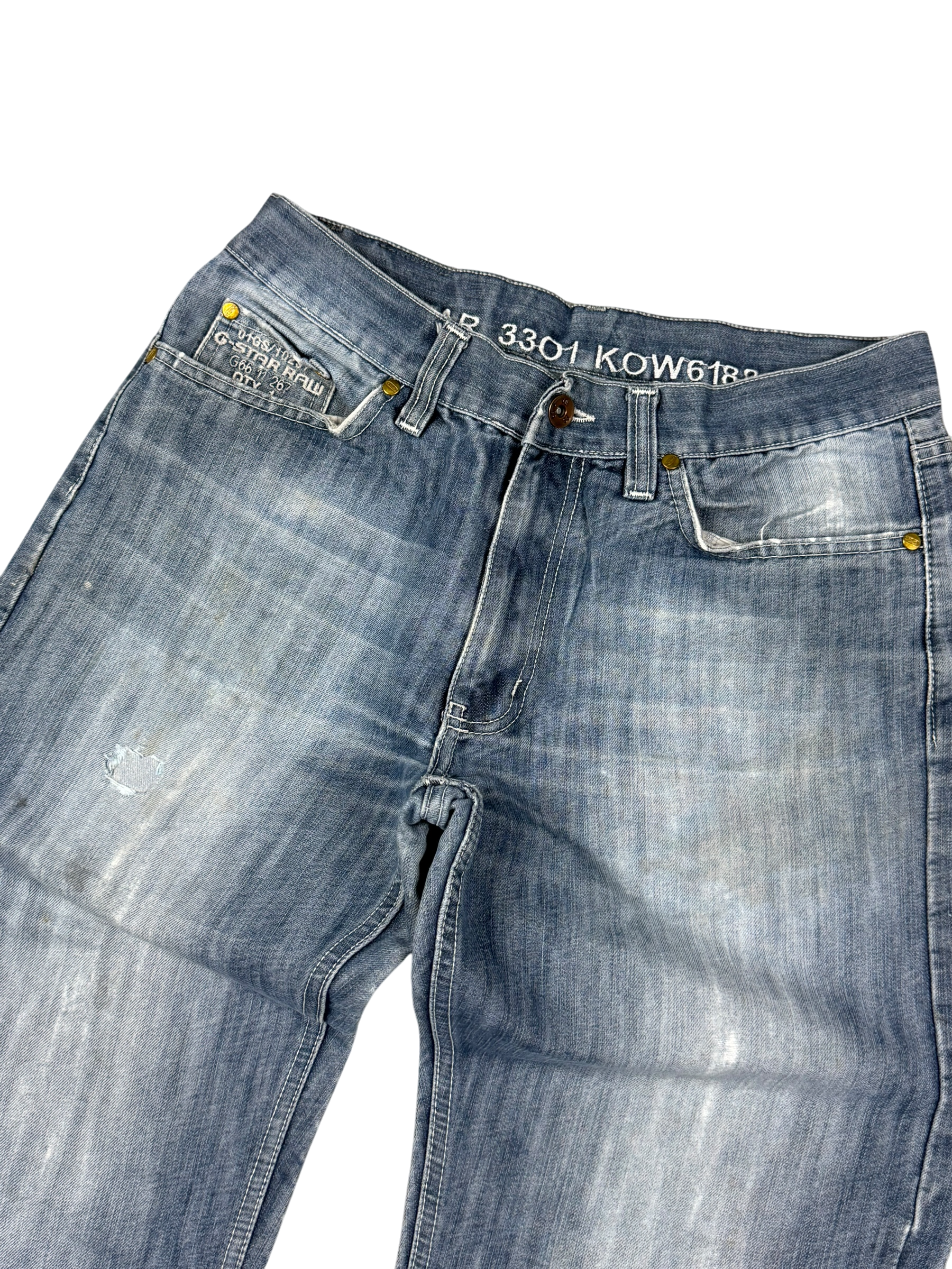 G-Star Logo Straight-Fit Jeans (XS)