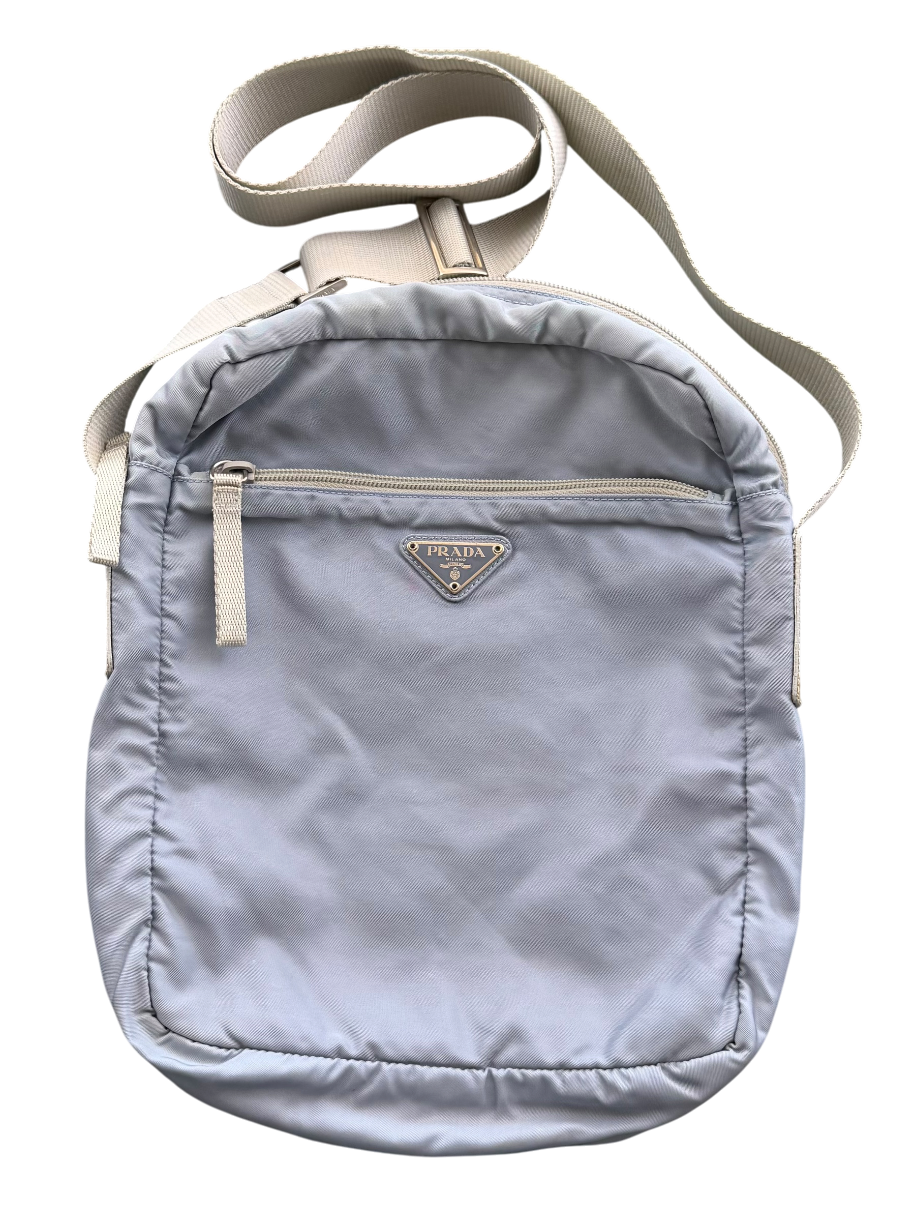 Prada Nylon Umhängetasche Babyblue