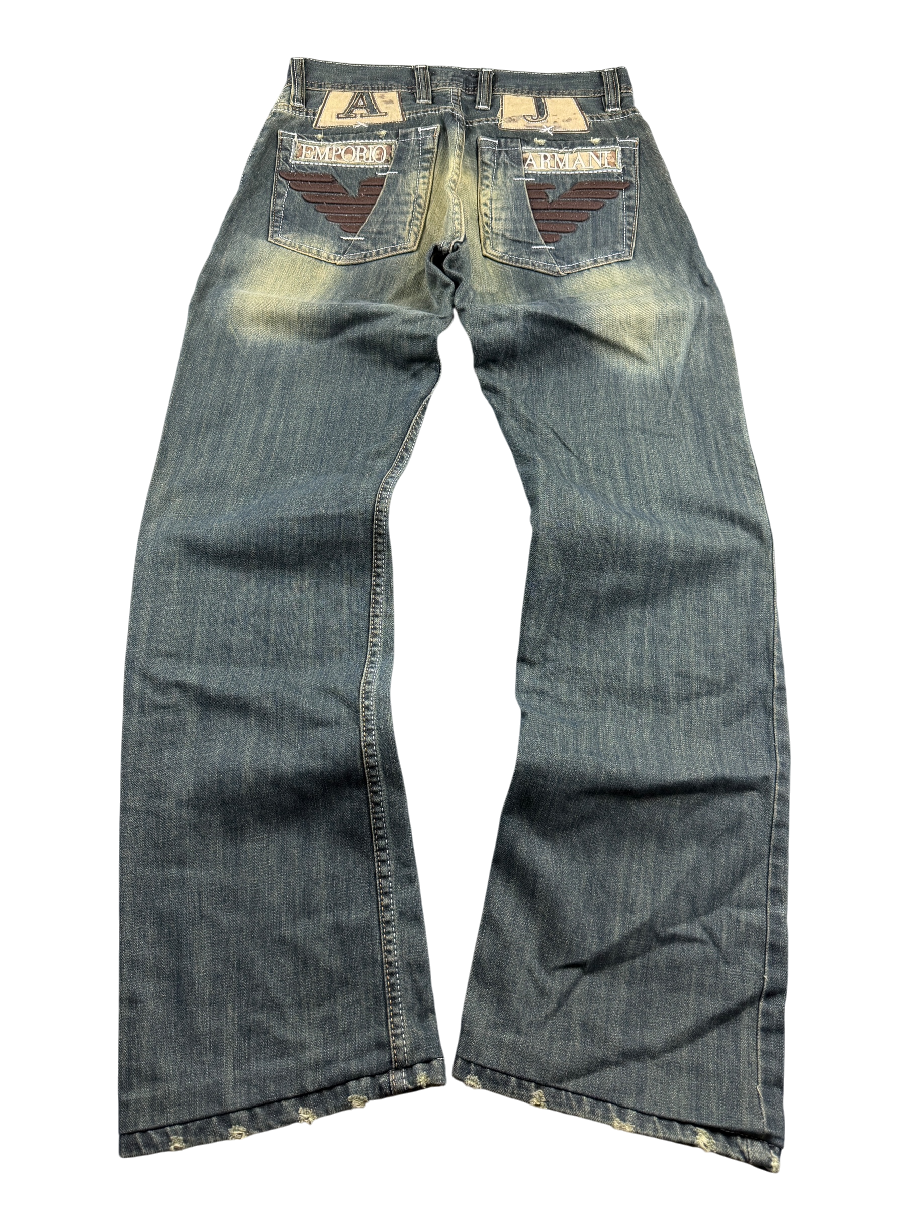 Armani vintage Big Logo Bootcut Jeans (XS)