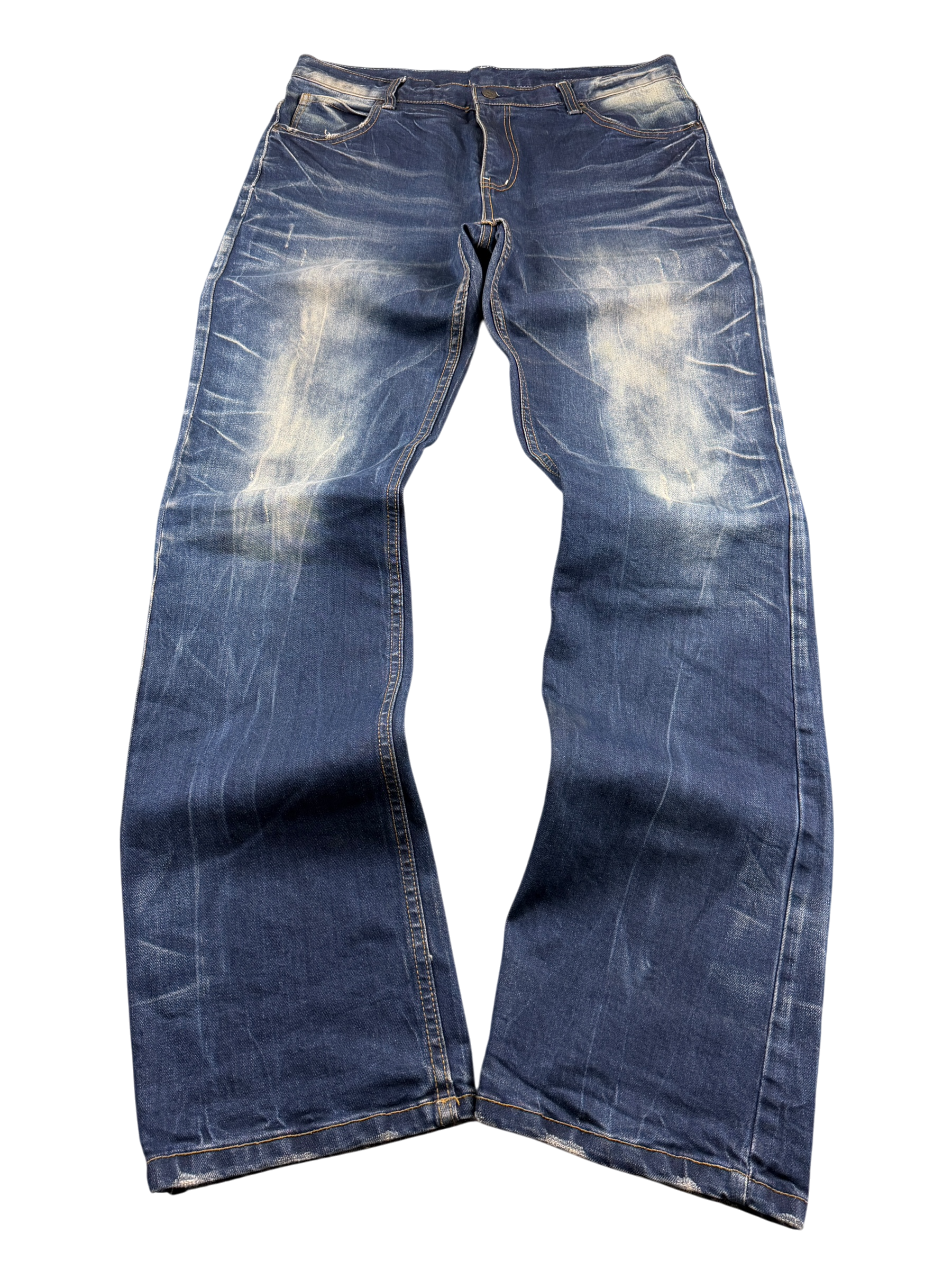 Crazy washed Straight Jeans (L)