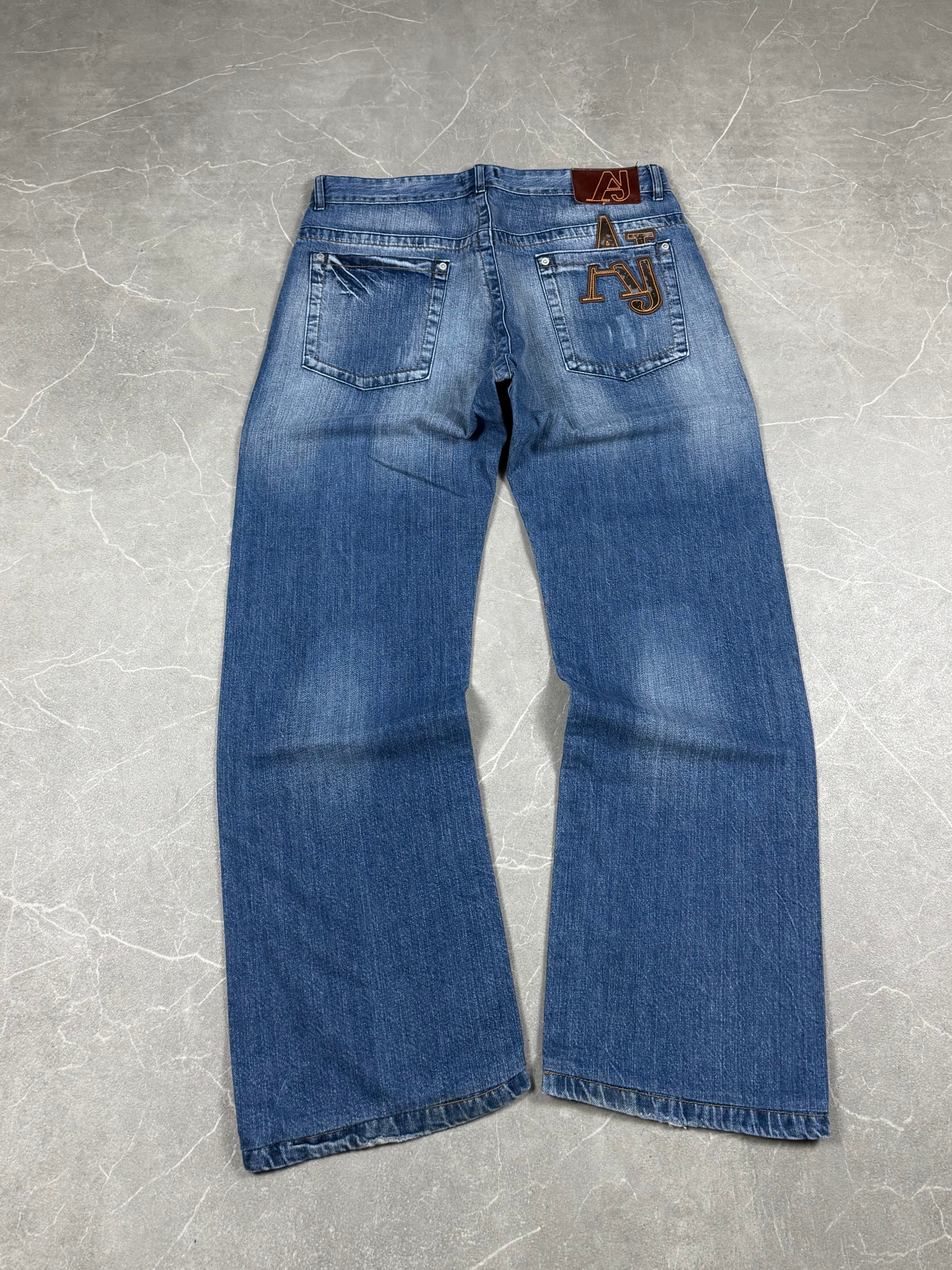 Vintage Armani Big Logo Jeans (M)