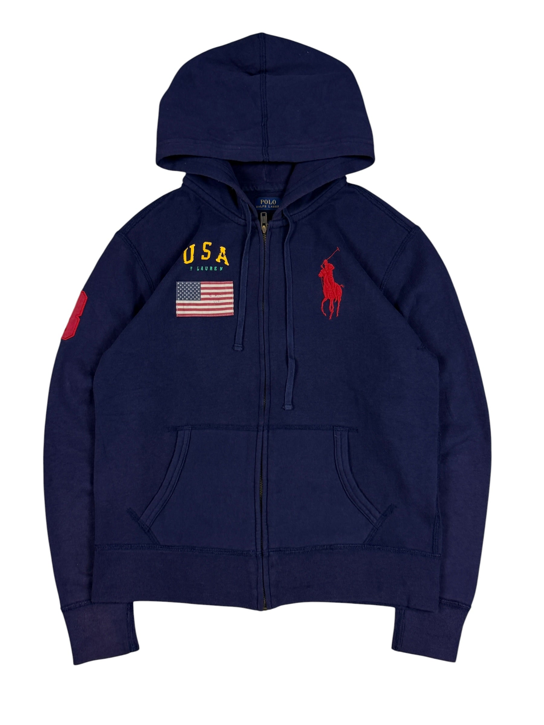 Ralph Lauren Big Pony USA Zip Hoodie (XS)
