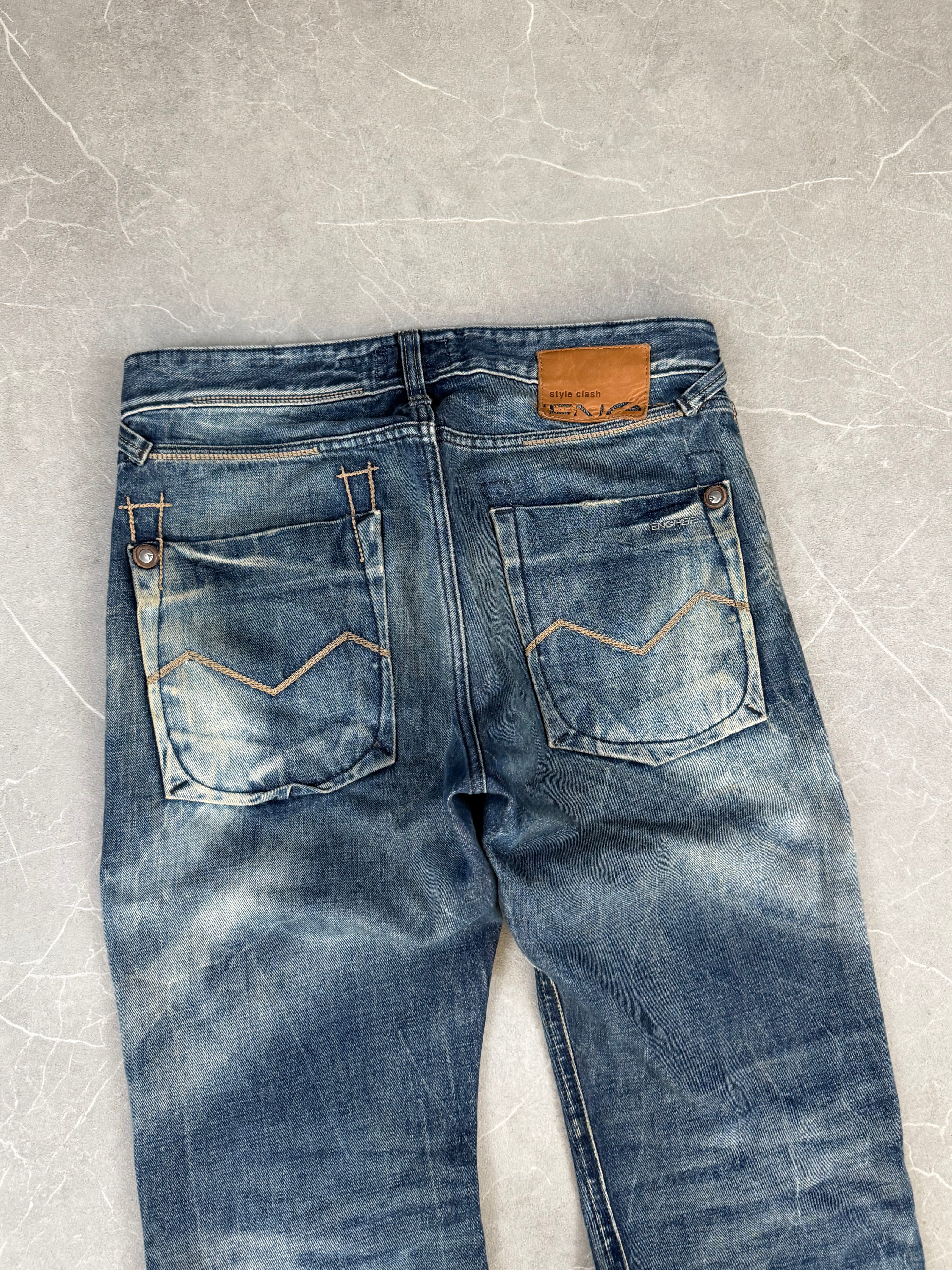 Vintage Washed Straight Jeans (S)