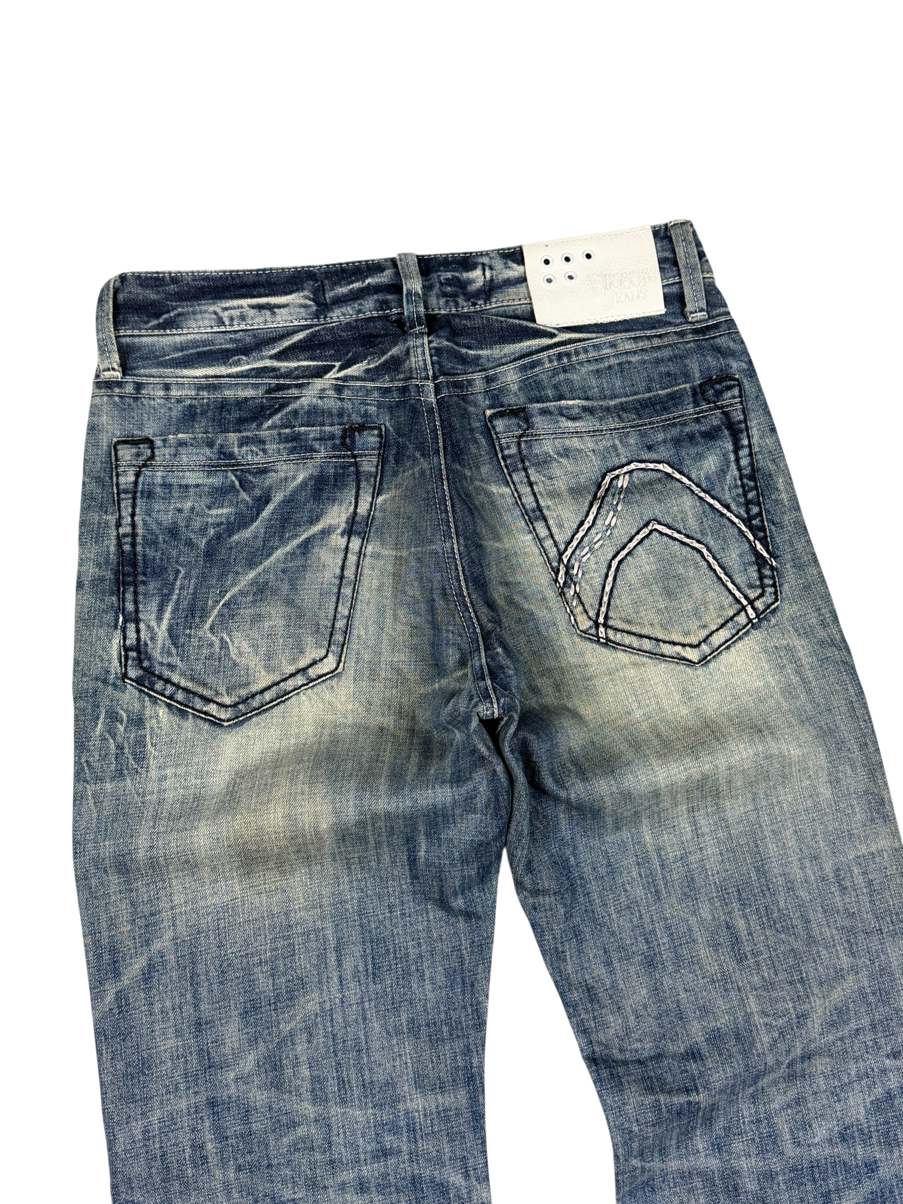 Crazy Washed Straight Jeans (S-M)