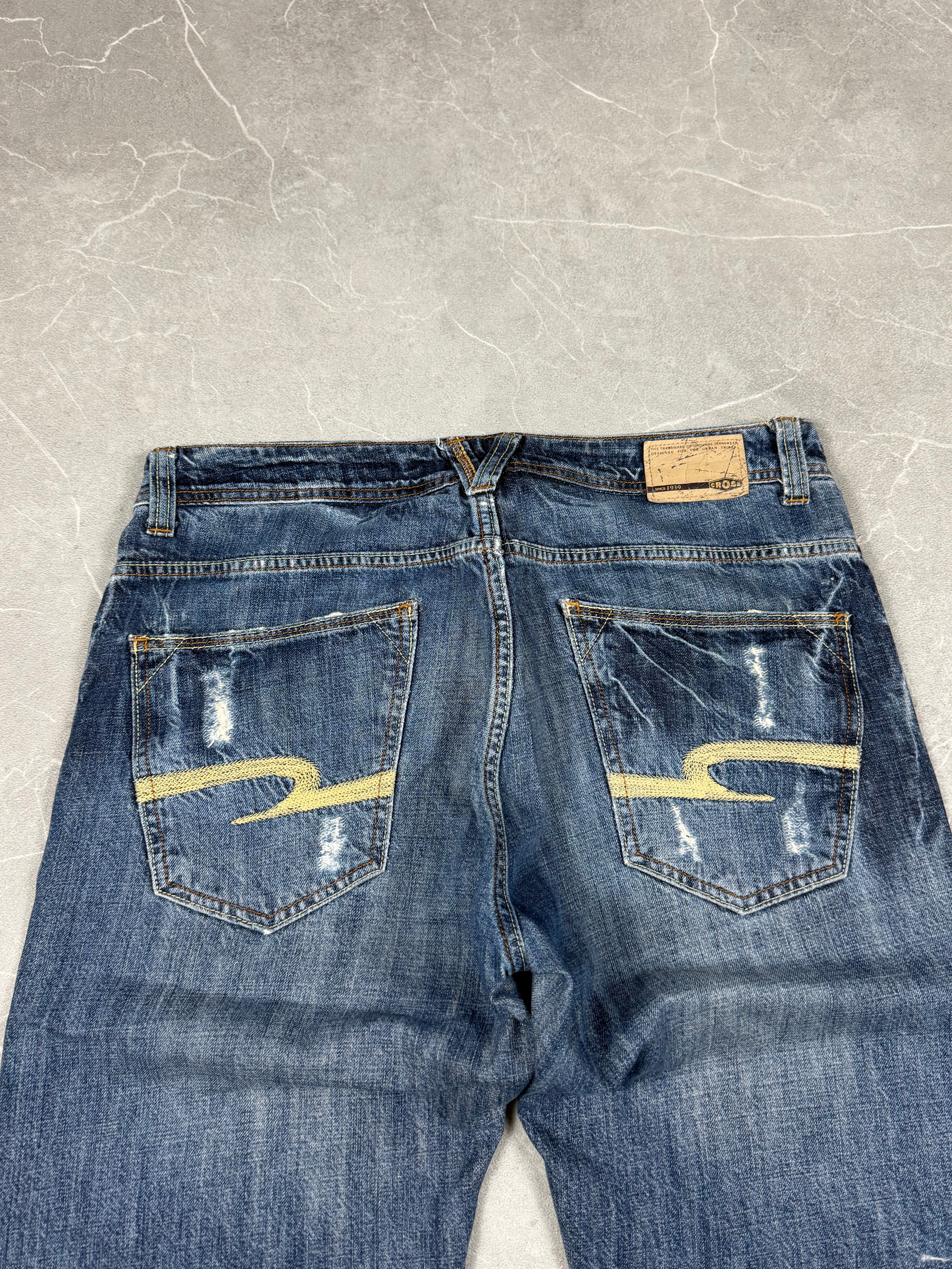 Vintage Washed Bootcut Jeans (S)