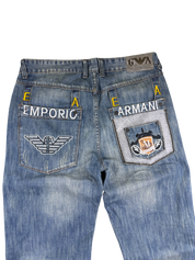 Armani vintage washed Big Logo Bootcut Jeans (L)